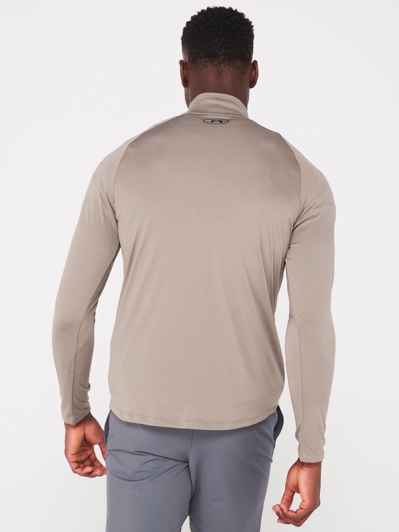 stillFront image of under-armour-mens-training-tech-20-12-zip-top-khaki