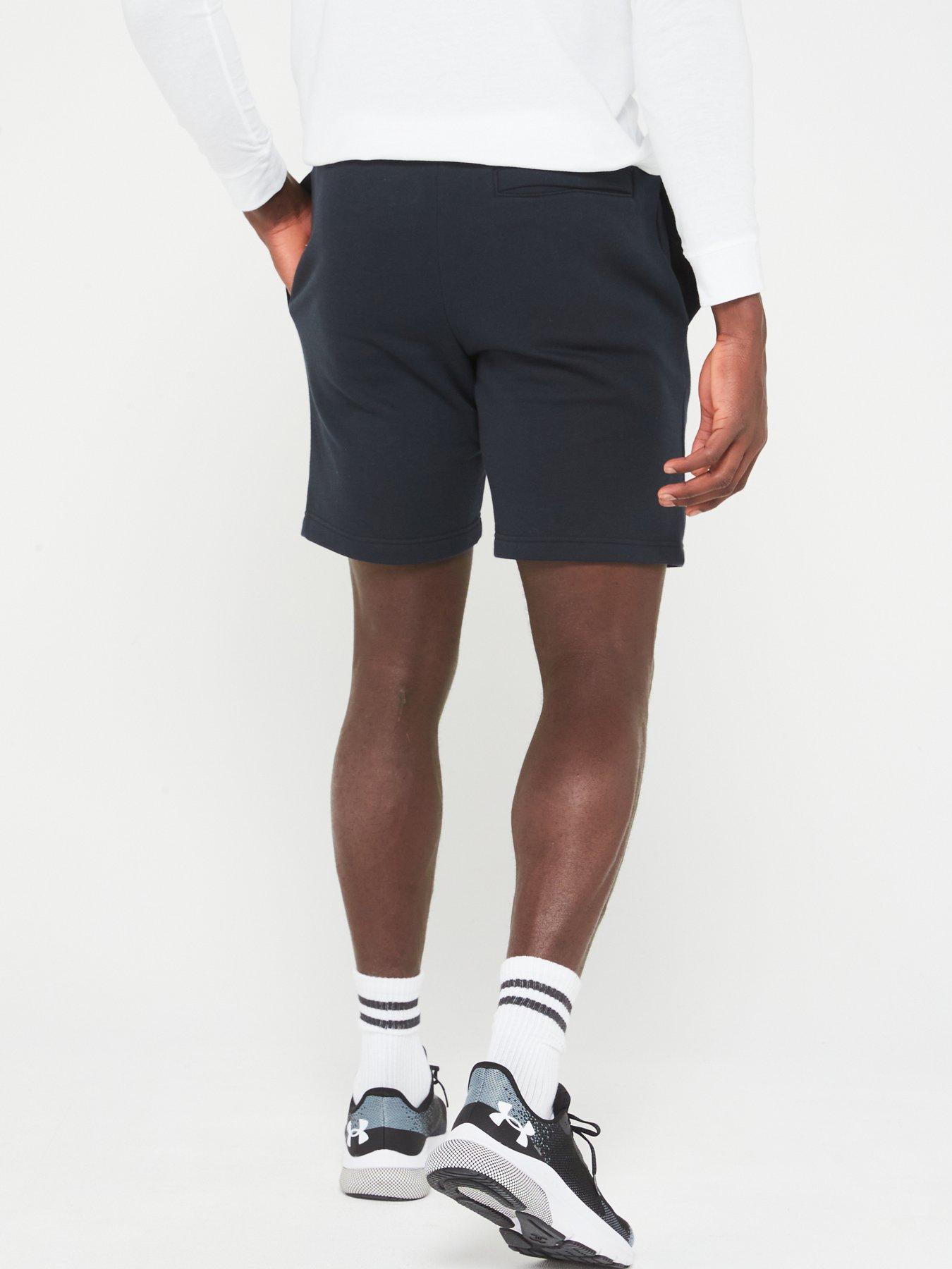 Image 2 of 4 of UNDER ARMOUR Mens Rival Fleece Shorts - Black/white