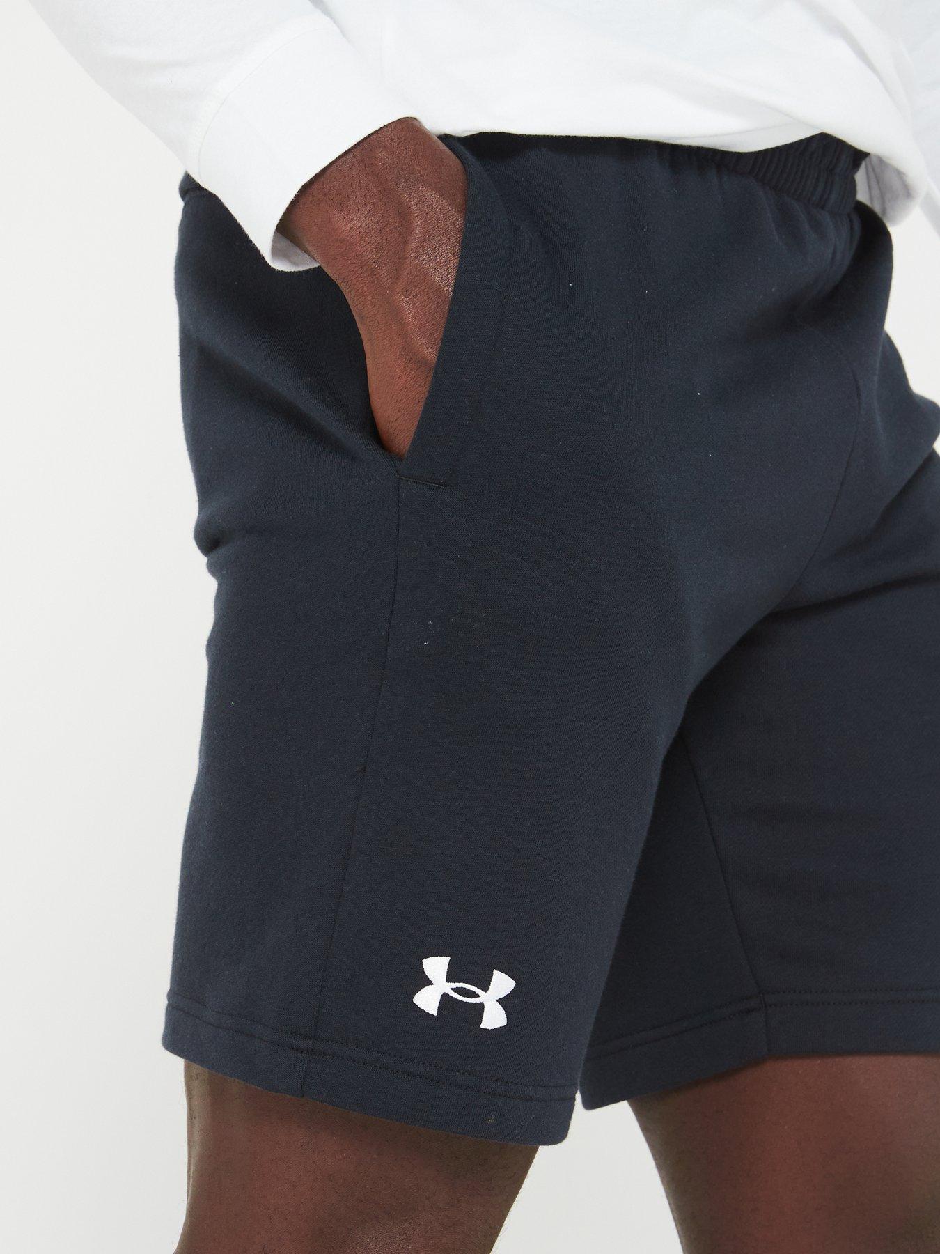 Image 4 of 4 of UNDER ARMOUR Mens Rival Fleece Shorts - Black/white