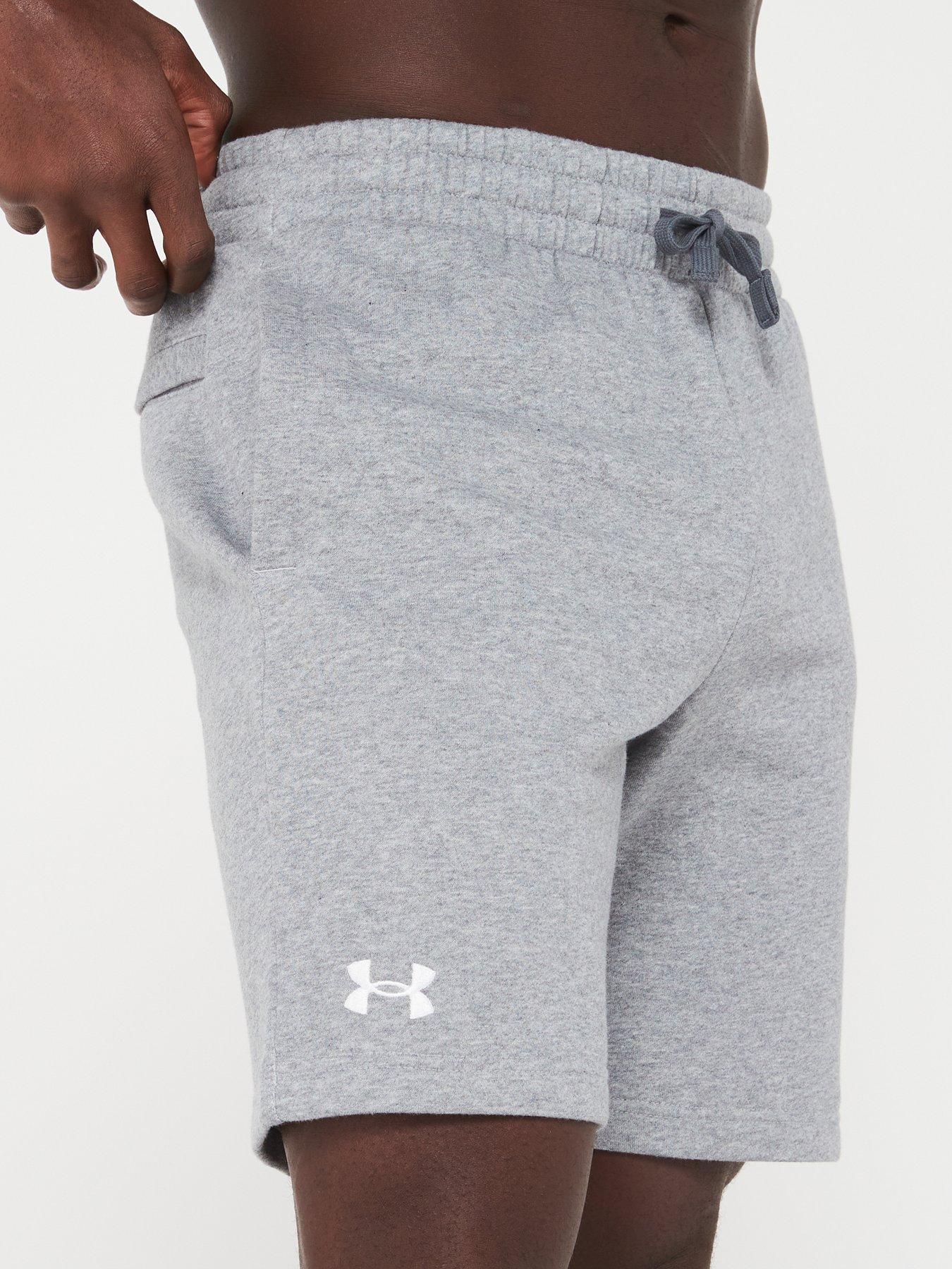 UNDER ARMOUR Mens Rival Fleece Shorts Grey/white Littlewoods