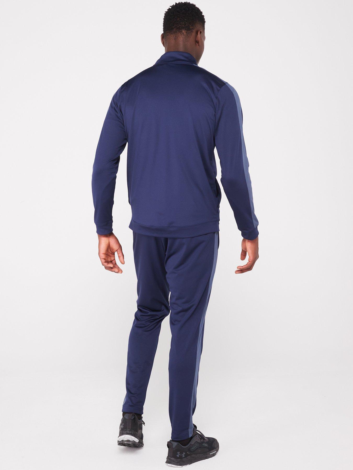 Mens navy under armour 2024 tracksuit