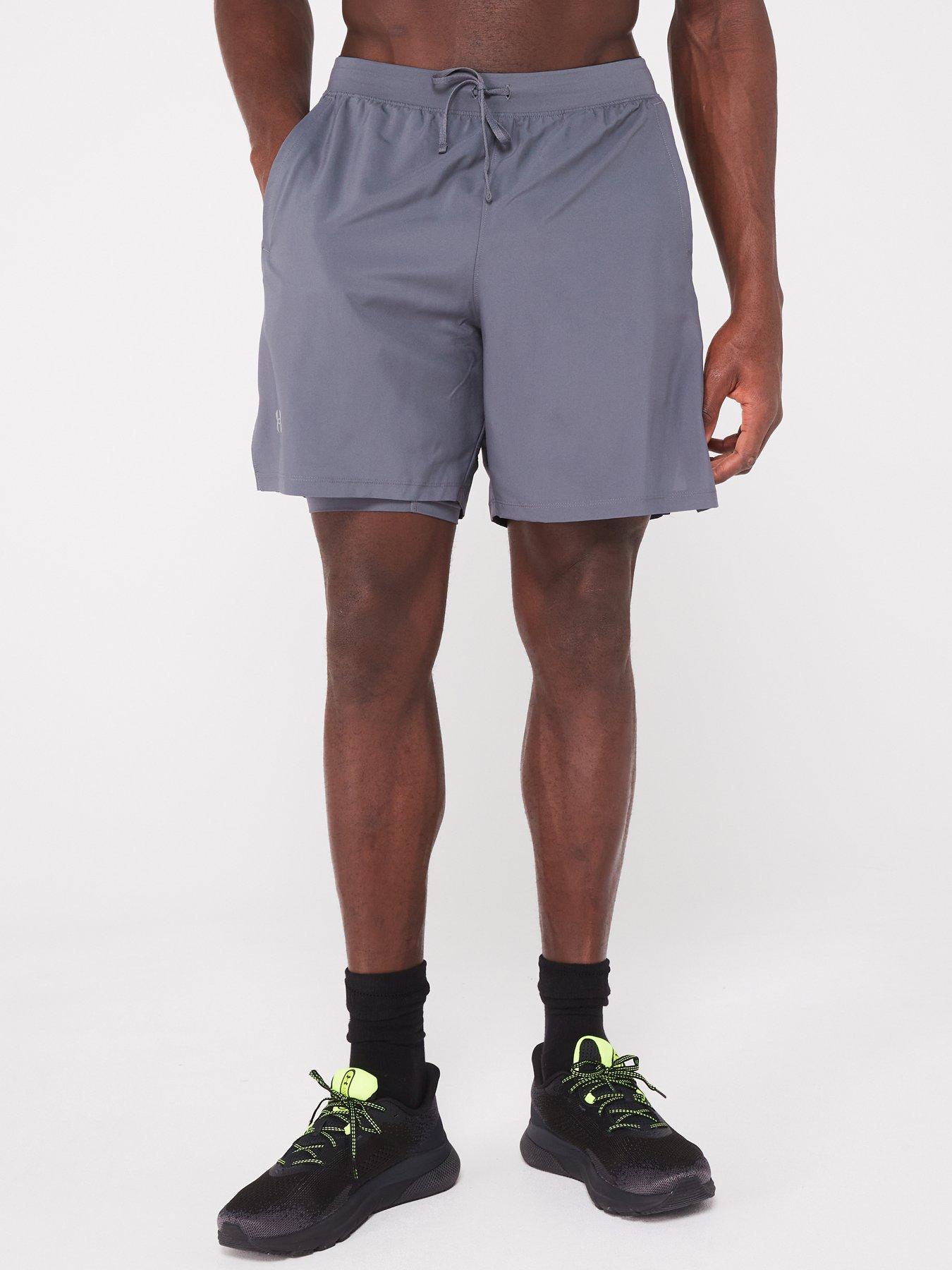 UNDER ARMOUR Mens Running Launch 7inch 2in1 Shorts - Grey