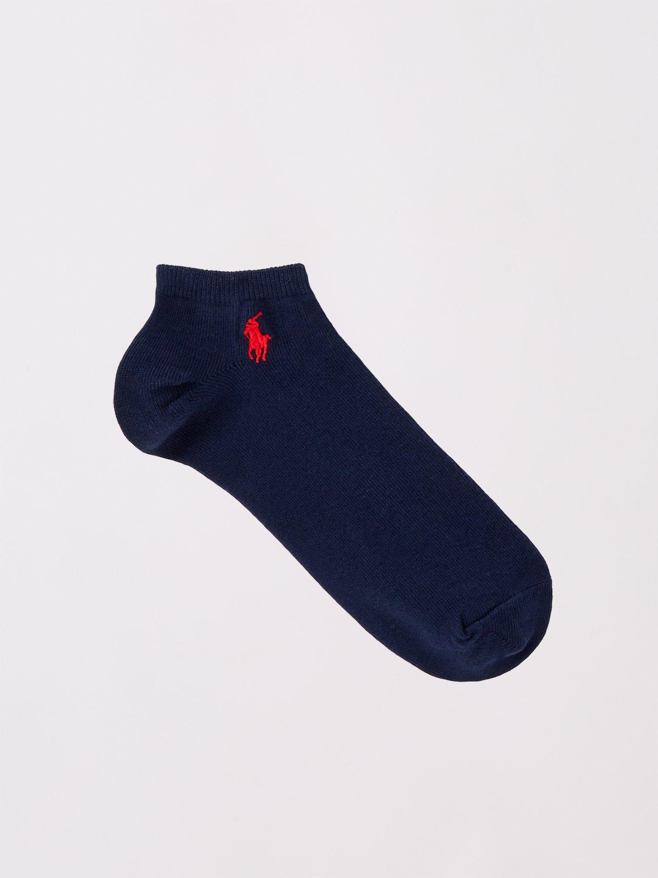 Image 2 of 3 of Polo Ralph Lauren 3 Pack Small Logo Trainer Socks - Navy
