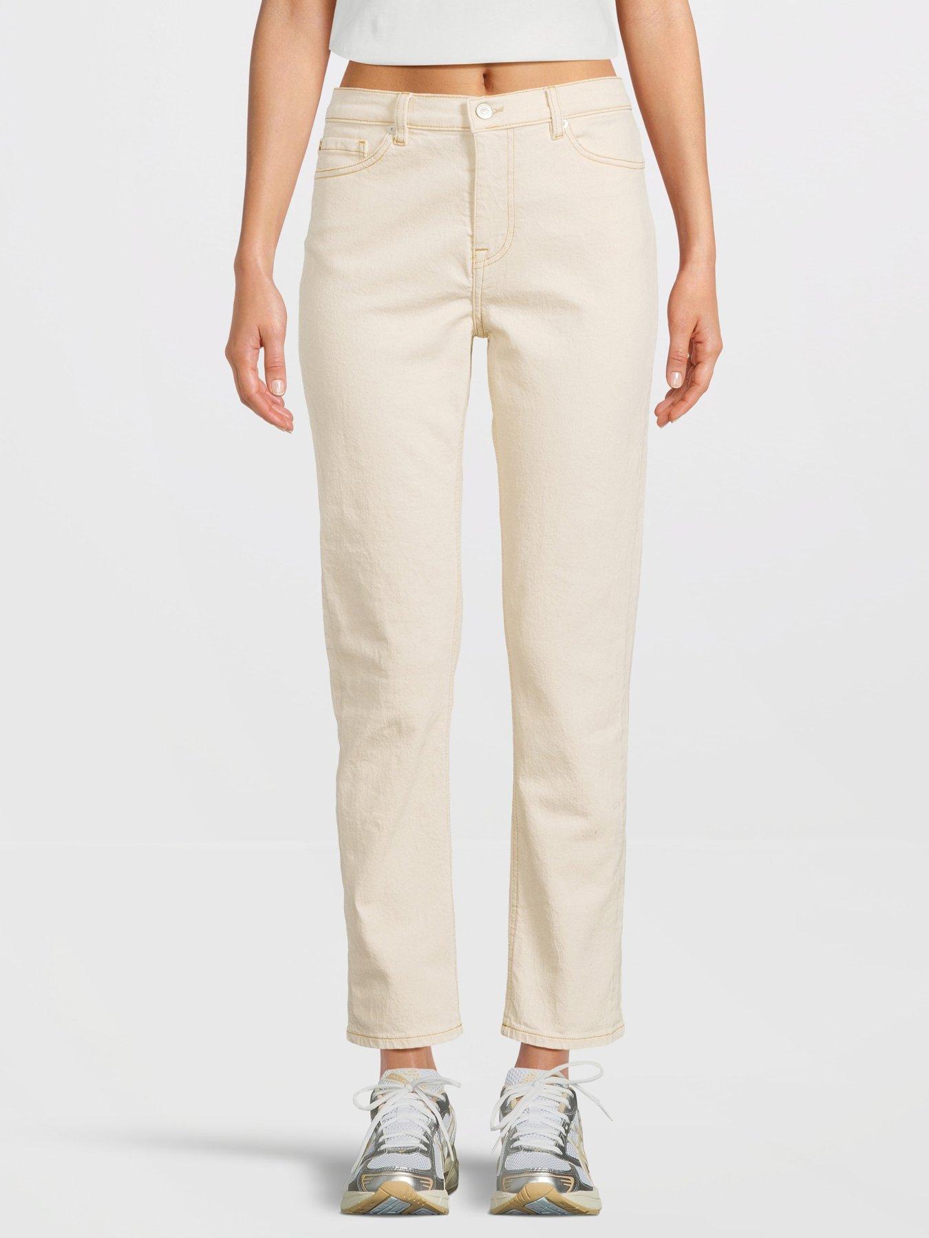 undefined Straight Fit Jeans - Ecru