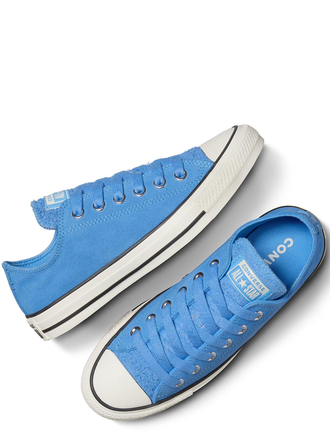  image of converse-womens-city-kicks-ox-trainers-light-blue
