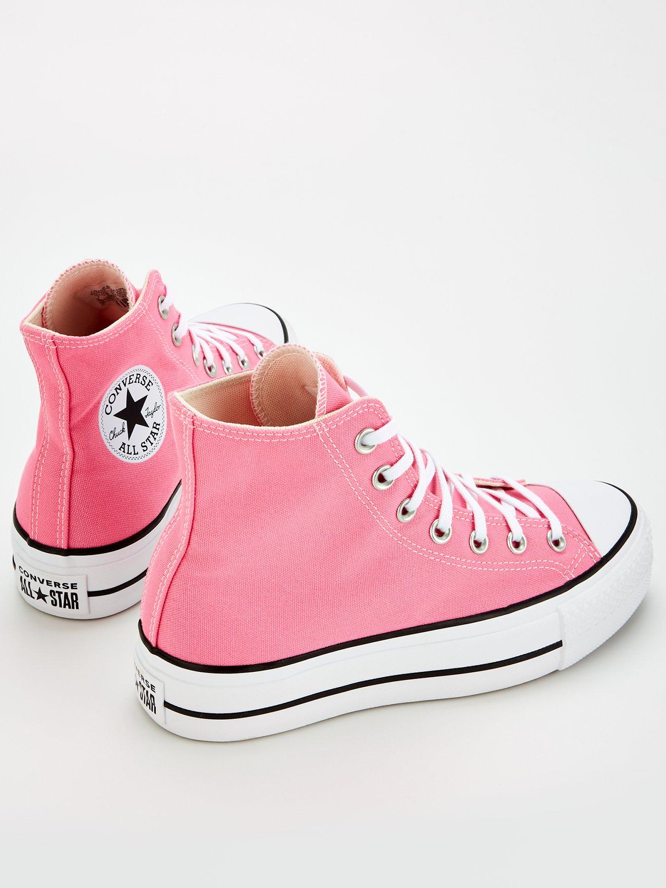  image of converse-womens-lift-seasonal-color-high-tops-trainers-pink