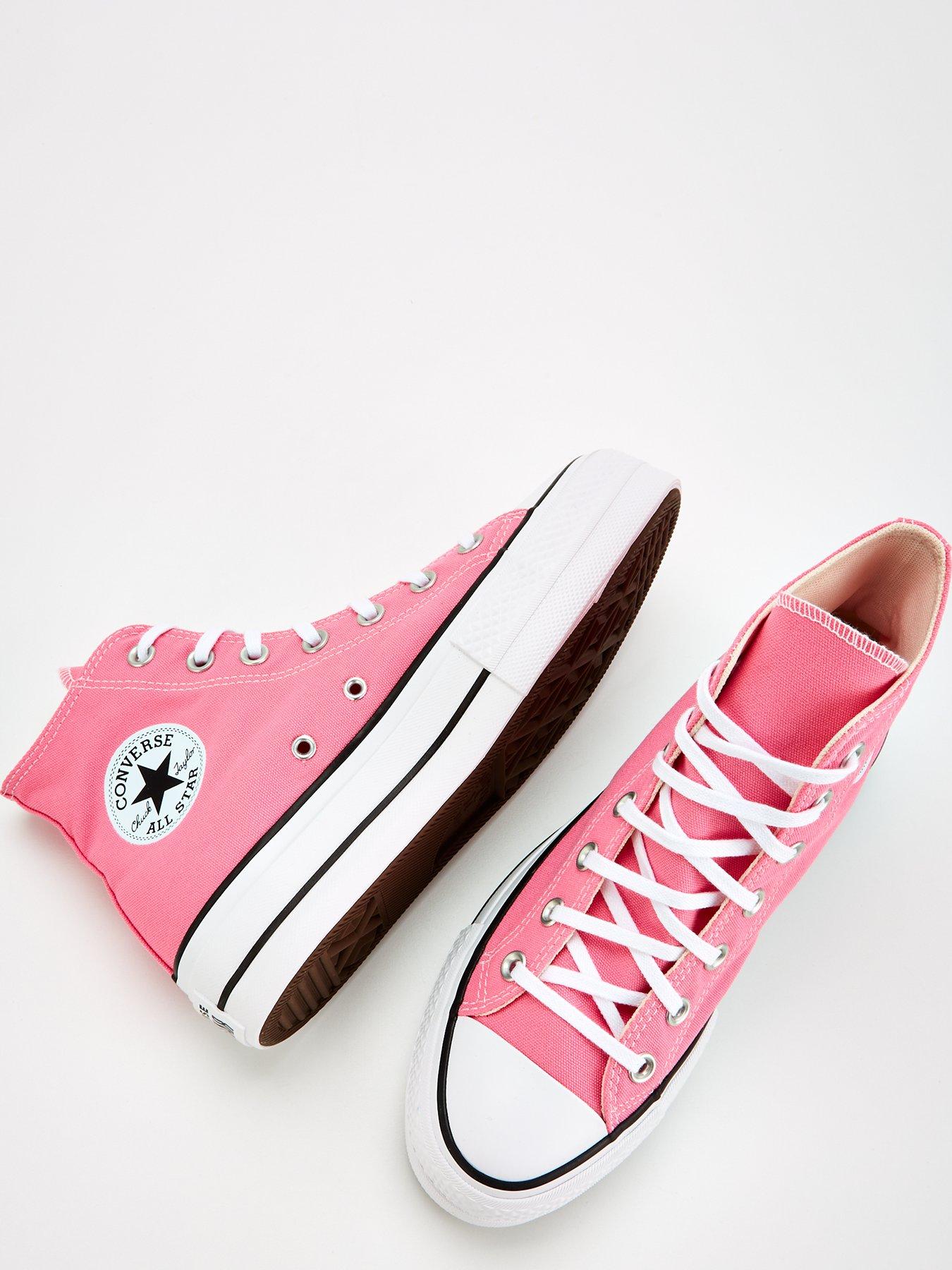  image of converse-womens-lift-seasonal-color-high-tops-trainers-pink