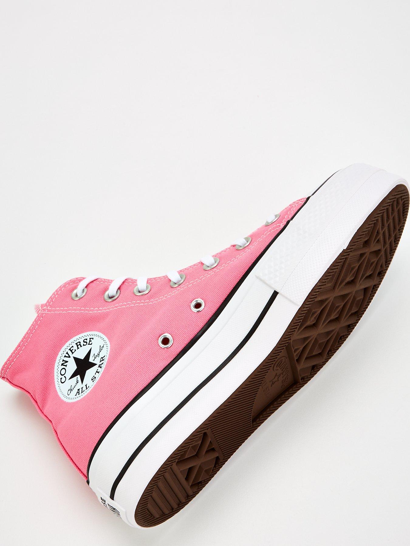 image of converse-womens-lift-seasonal-color-high-tops-trainers-pink