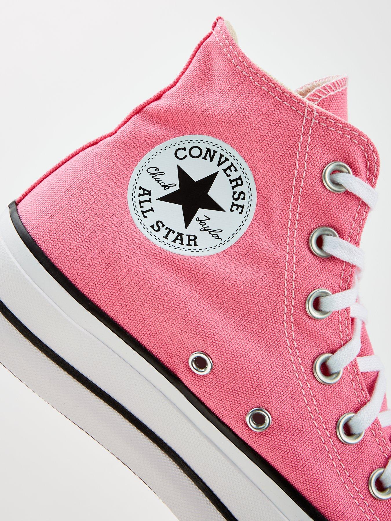  image of converse-womens-lift-seasonal-color-high-tops-trainers-pink