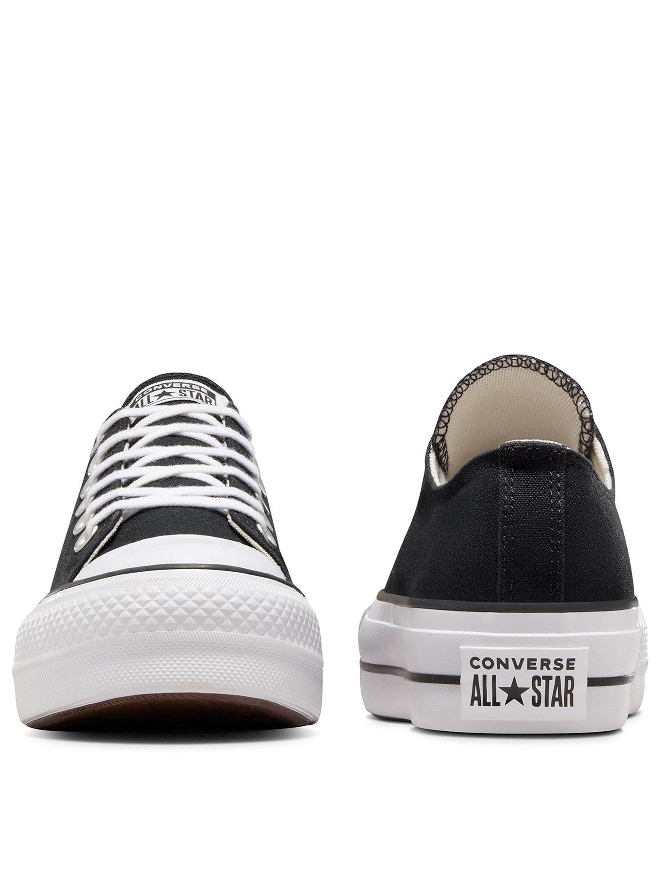 Image 3 of 8 of Converse Womens Lift Wide Foundation Ox Trainer - Black