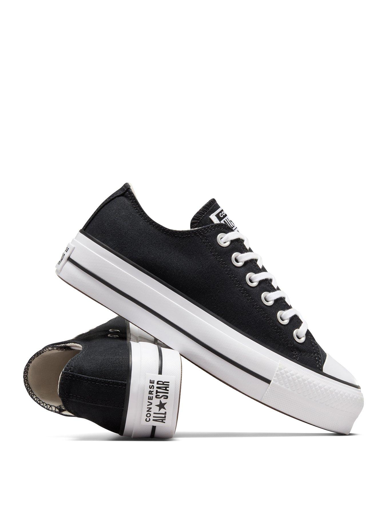 Image 6 of 8 of Converse Womens Lift Wide Foundation Ox Trainer - Black