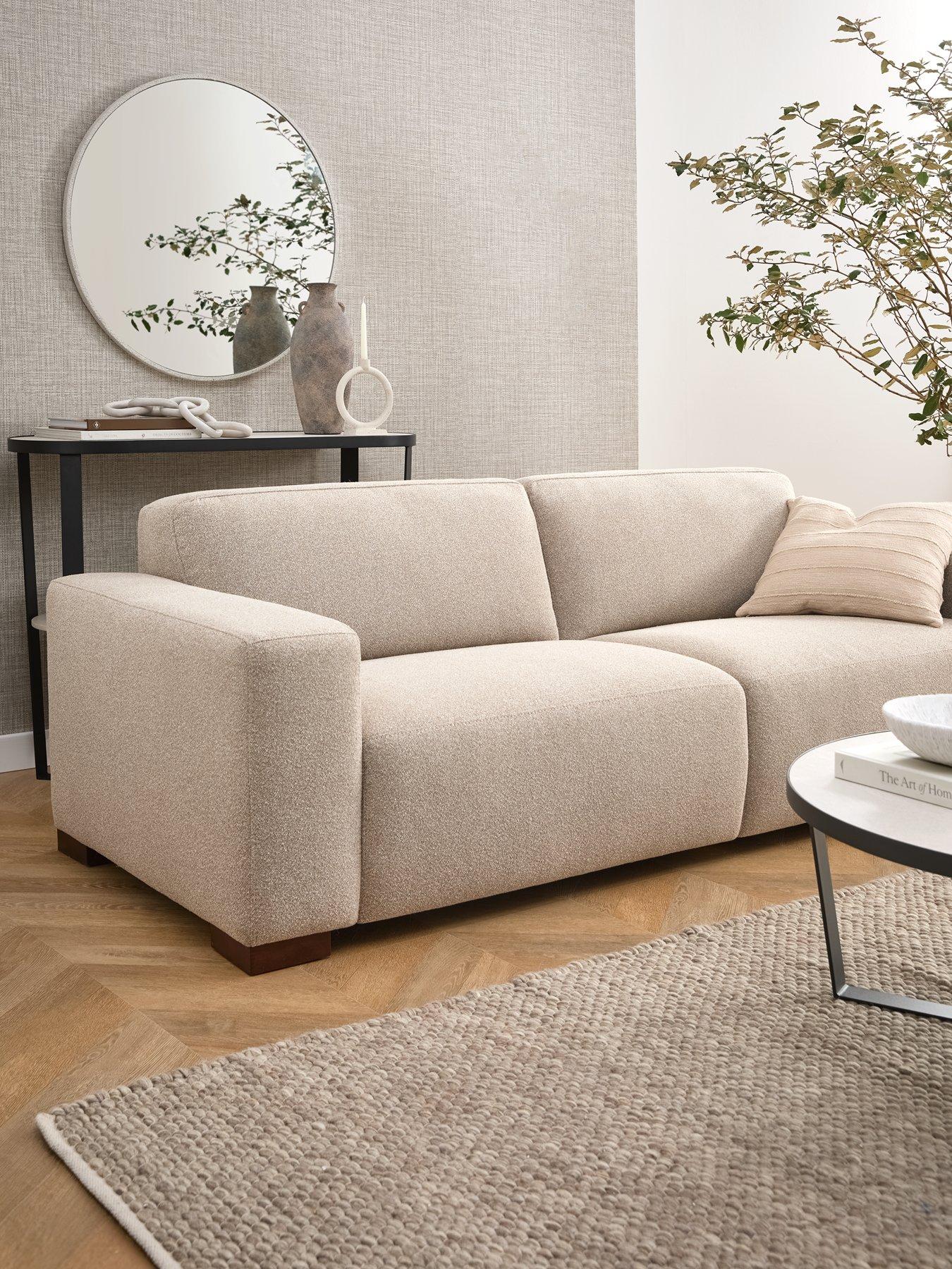 Image 1 of 7 of Michelle Keegan Home Cortes 2 Seater Fabric Sofa - Natural