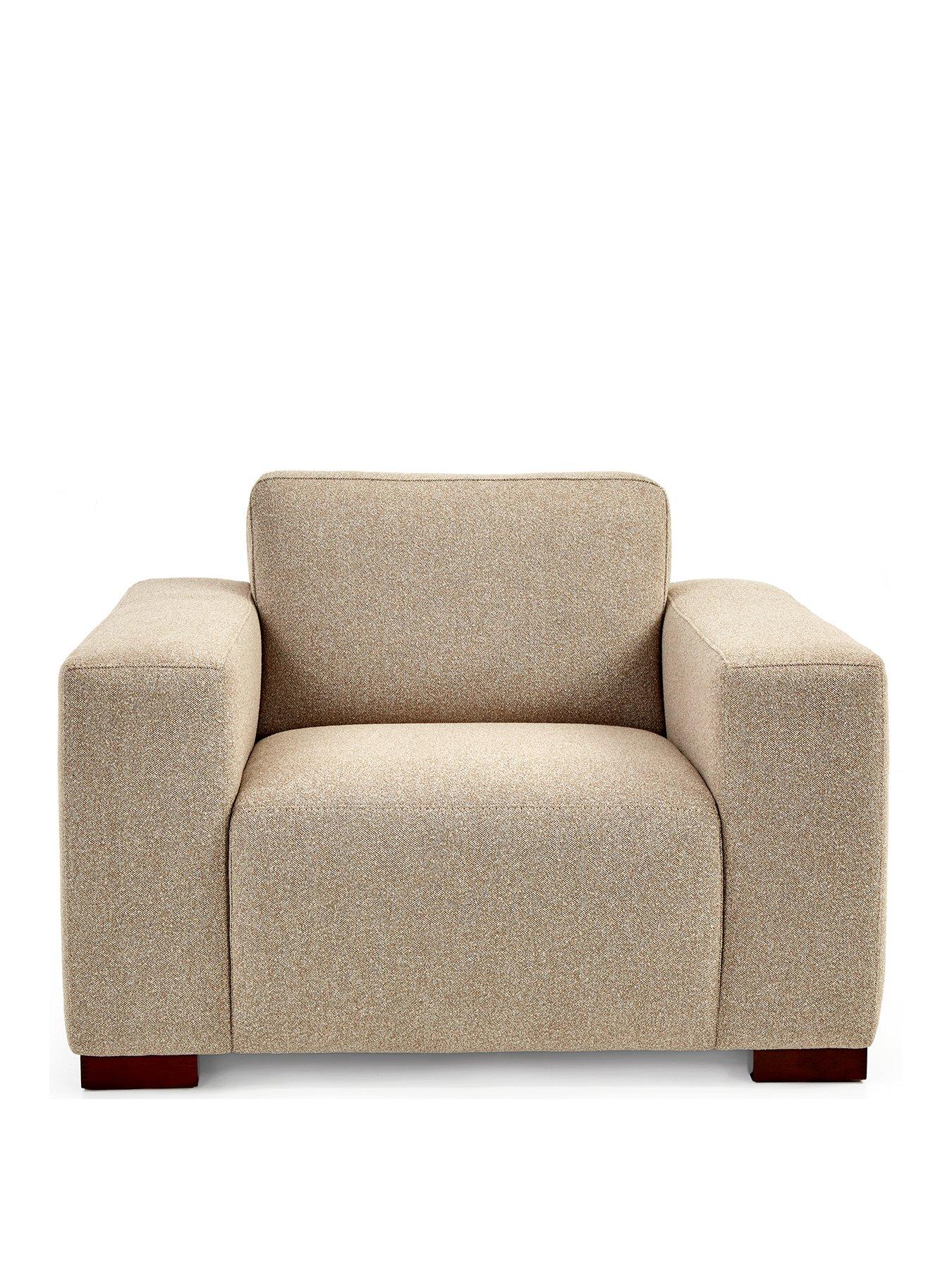  image of michelle-keegan-home-cortes-fabric-armchair-natural