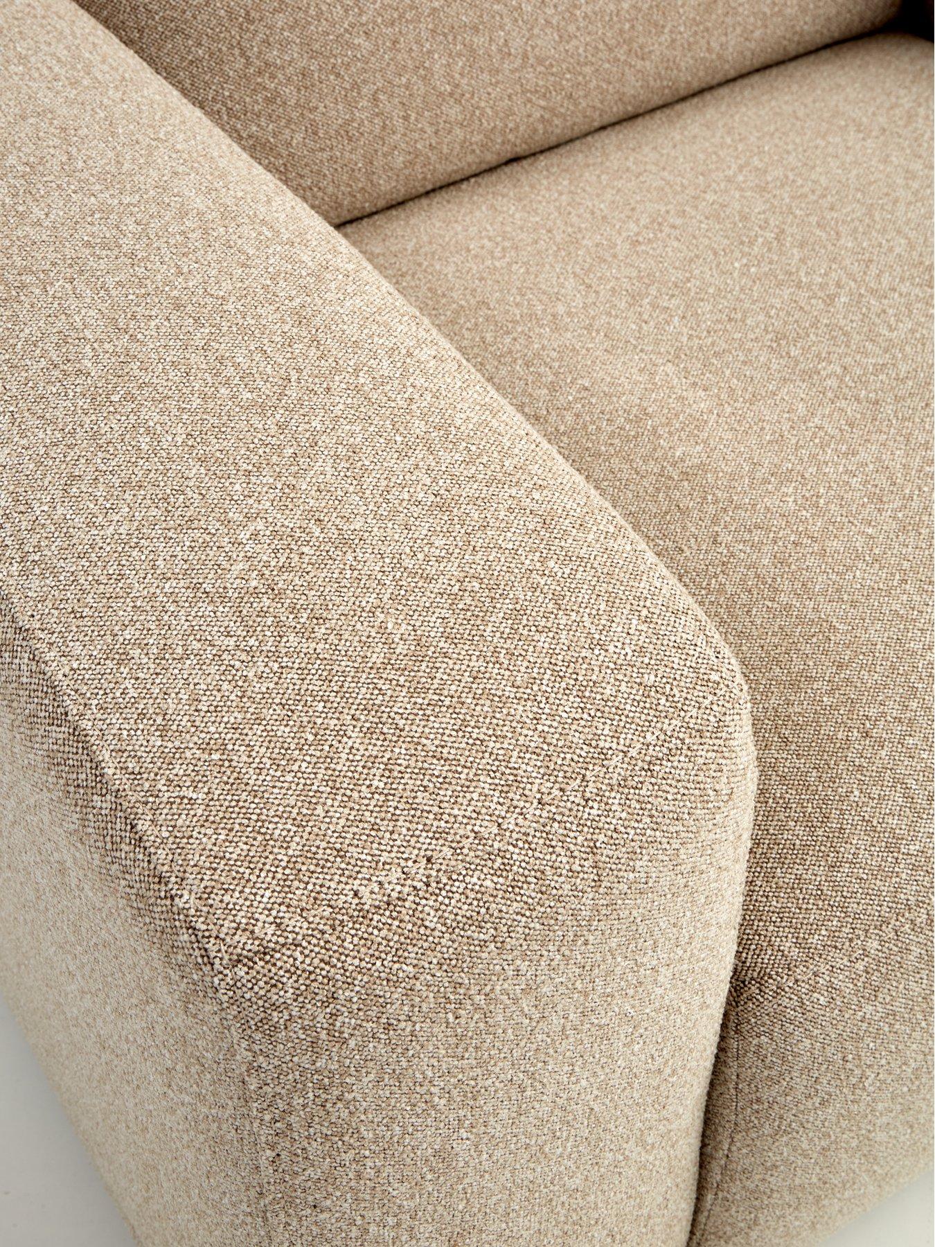  image of michelle-keegan-home-cortes-fabric-armchair-natural