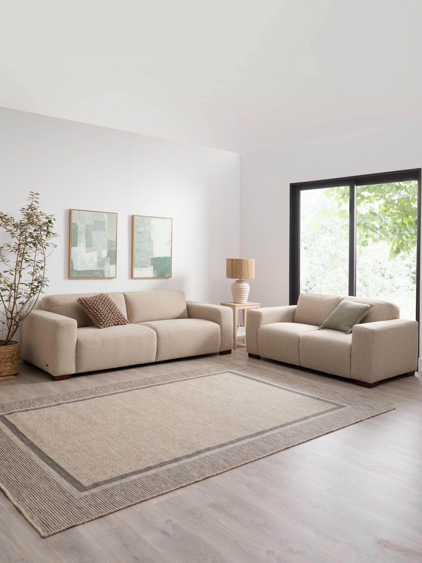 Image 1 of 7 of Michelle Keegan Home Cortes 3 + 2 Seater Fabric Sofa Set (Buy and SAVE!) - FSC&reg; Certified