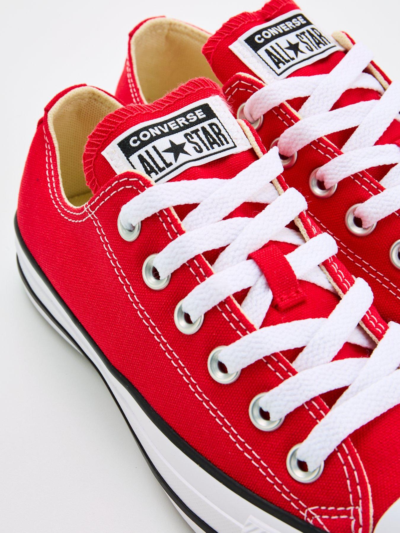  image of converse-unisex-ox-trainers-red