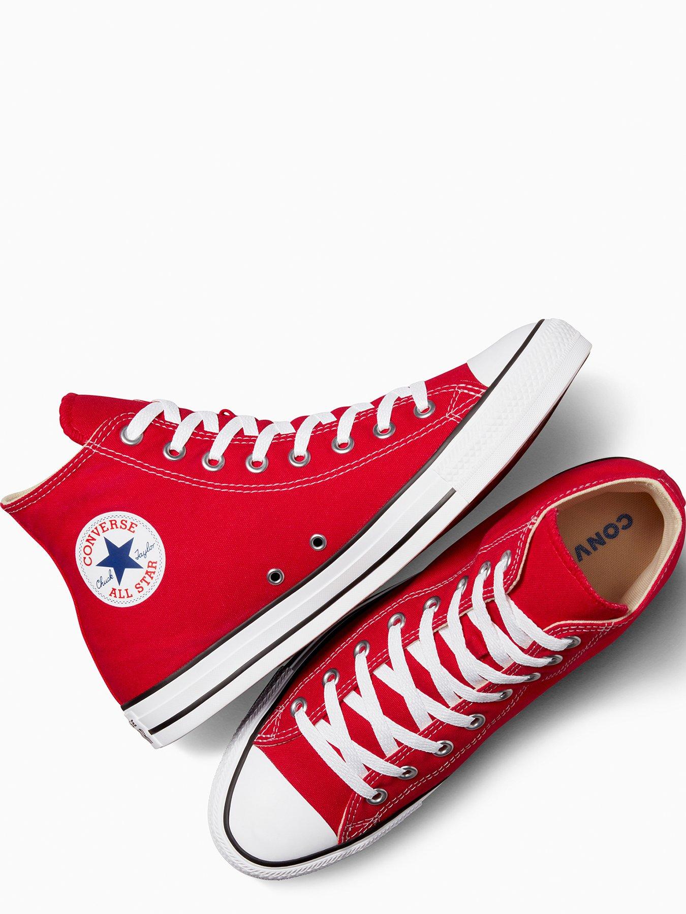 Image 4 of 7 of Converse Unisex Hi Top Trainers - Red