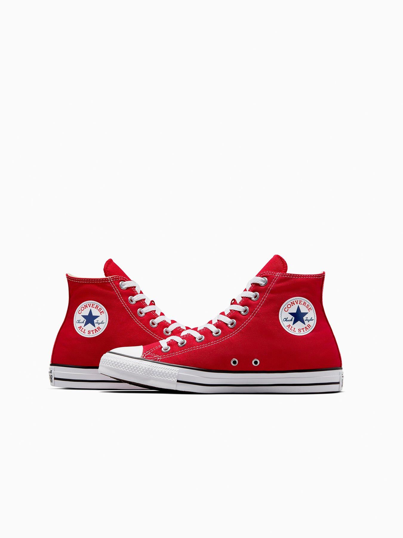 Image 6 of 7 of Converse Unisex Hi Top Trainers - Red