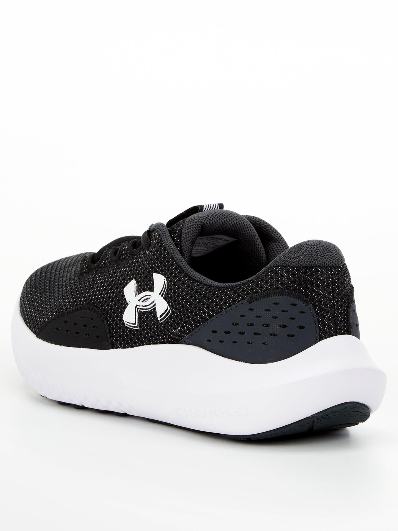  image of under-armour-womens-running-charged-surge-4-trainers-blackwhite