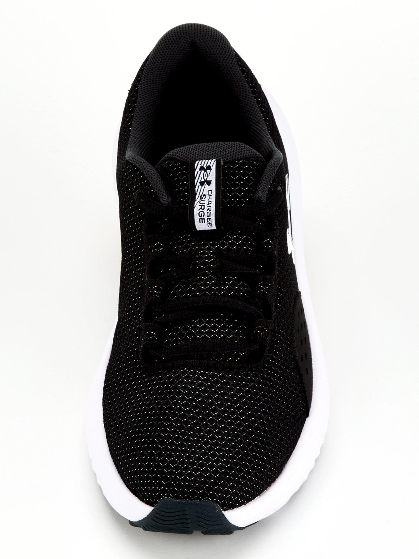  image of under-armour-womens-running-charged-surge-4-trainers-blackwhite