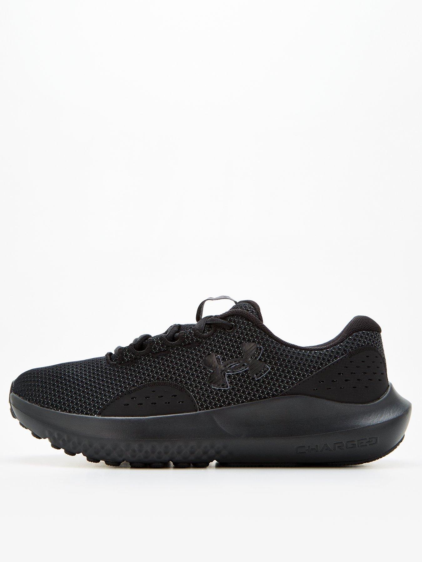 Under armour cheap ladies black trainers