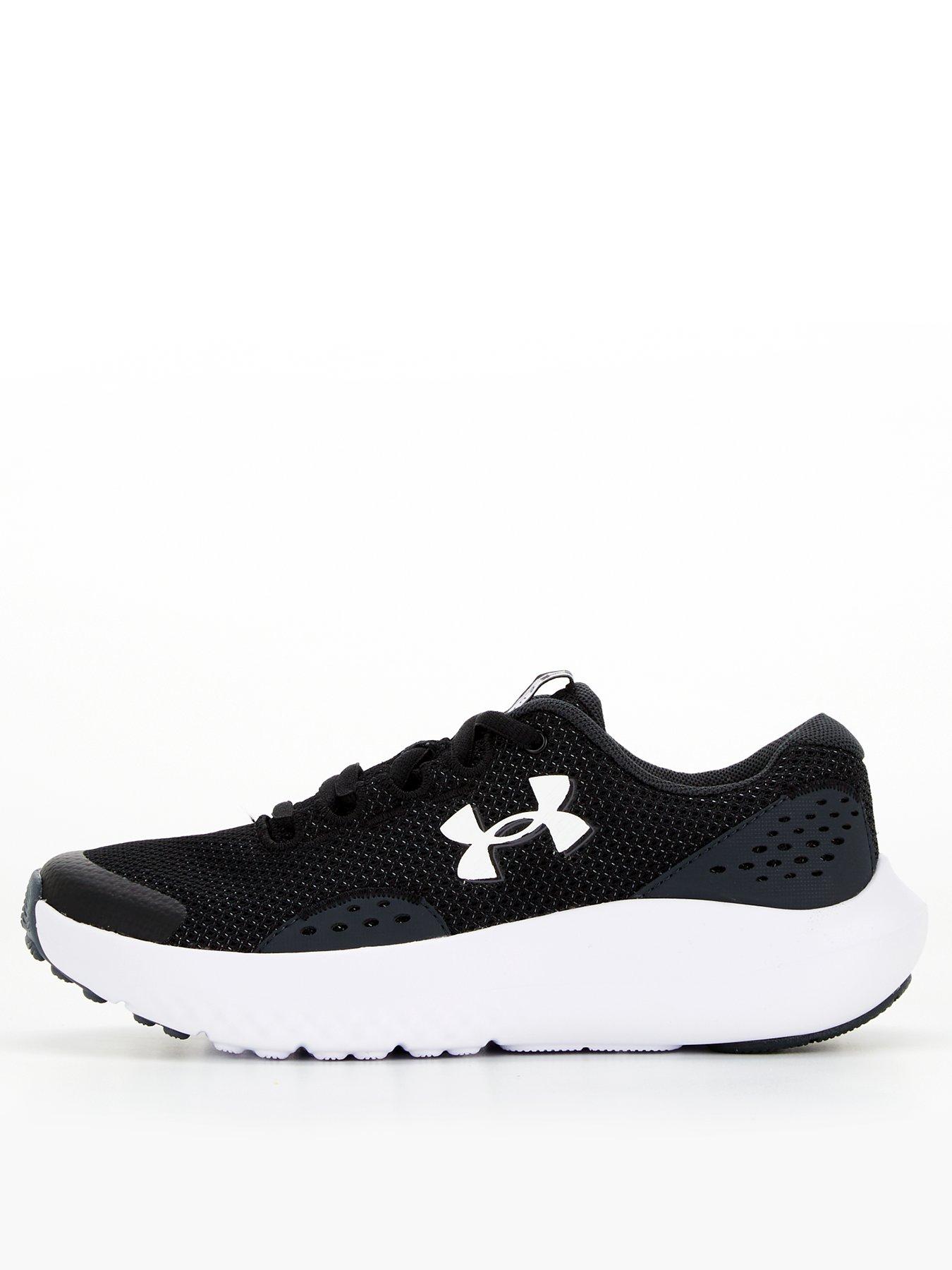 UNDER ARMOUR Junior Boys Running Surge 4 Trainers - Black/White