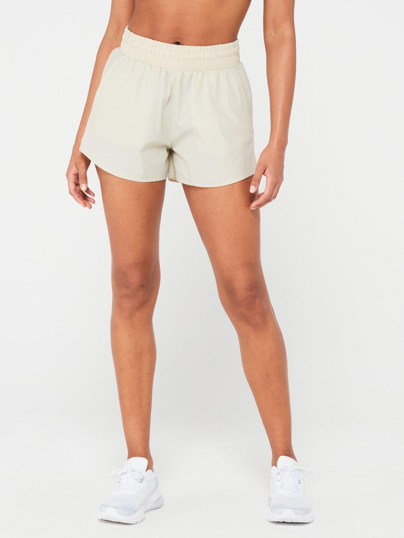 UNDER ARMOUR Womens Flex Woven 3In Crinkle Shorts Khaki