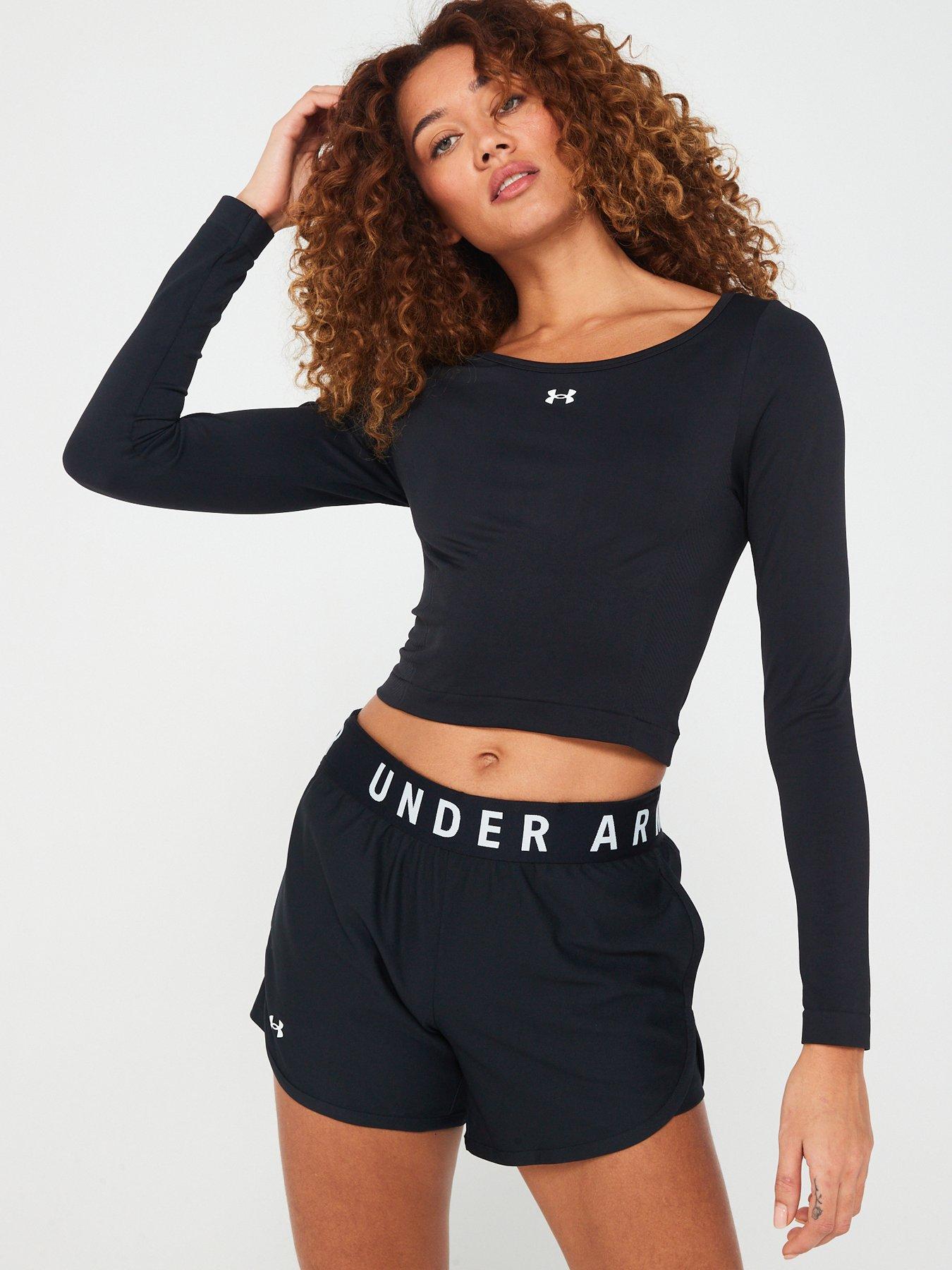 undefined Womens Training Seamless Long Sleeve Top - Black/White