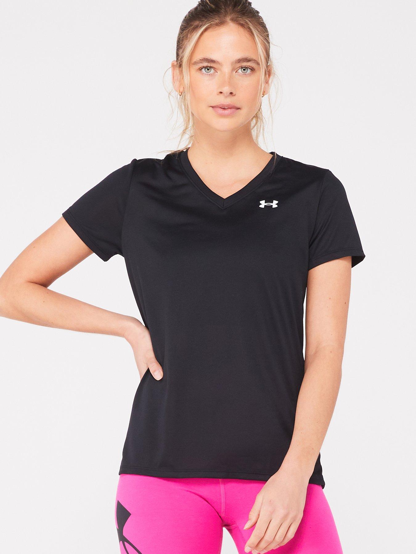  image of under-armour-womens-training-tech-solid-blackwhite