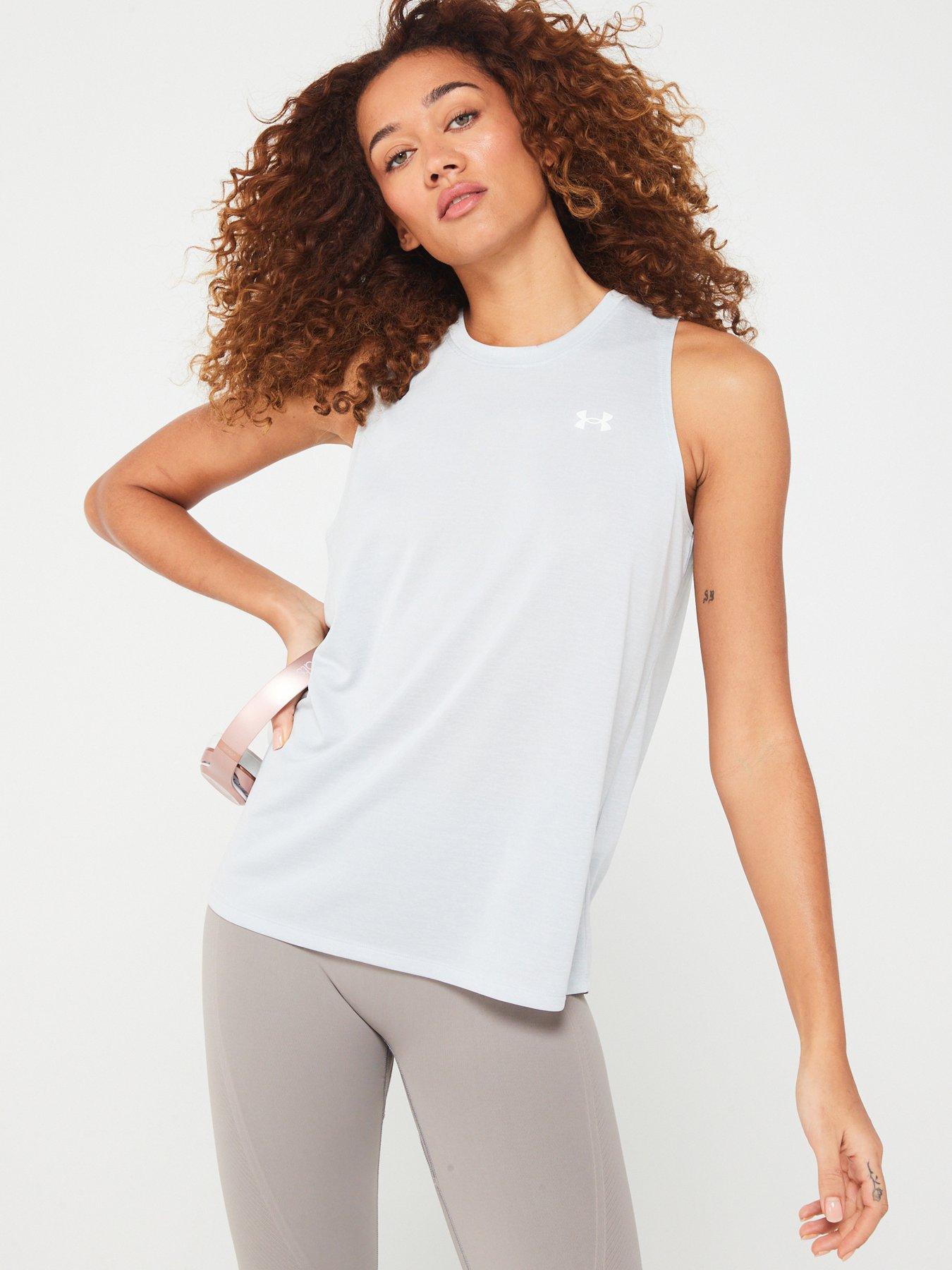 undefined Women's Training Tech Twist Tank Top - Grey/White