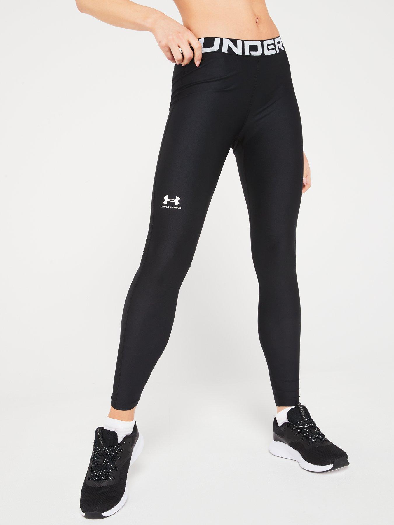 UNDER ARMOUR Womens Training ColdGear Authentics Legging - Black/White