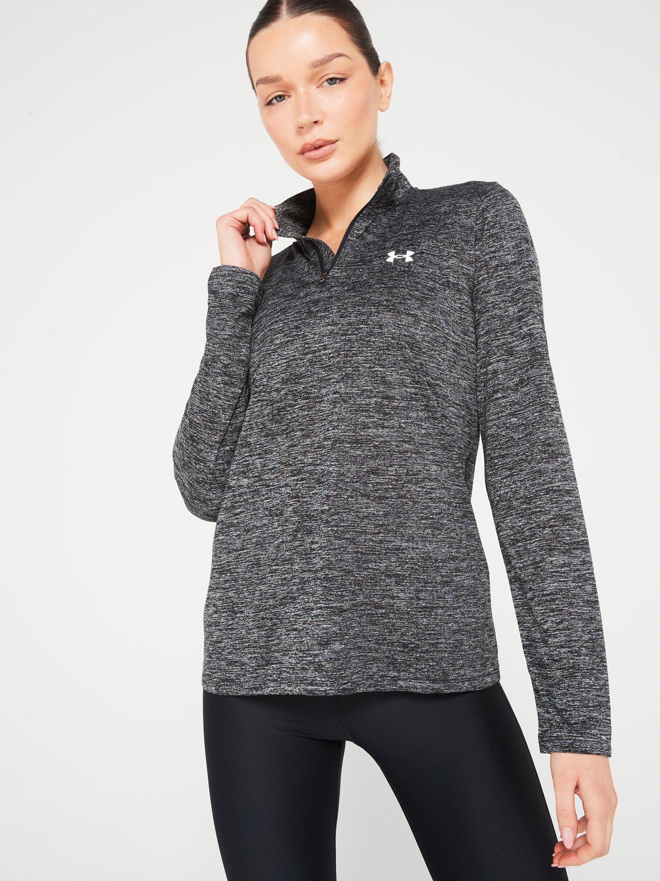 Image 1 of 5 of UNDER ARMOUR Womens Training Tech 1/2 Zip - Twist - Black/White