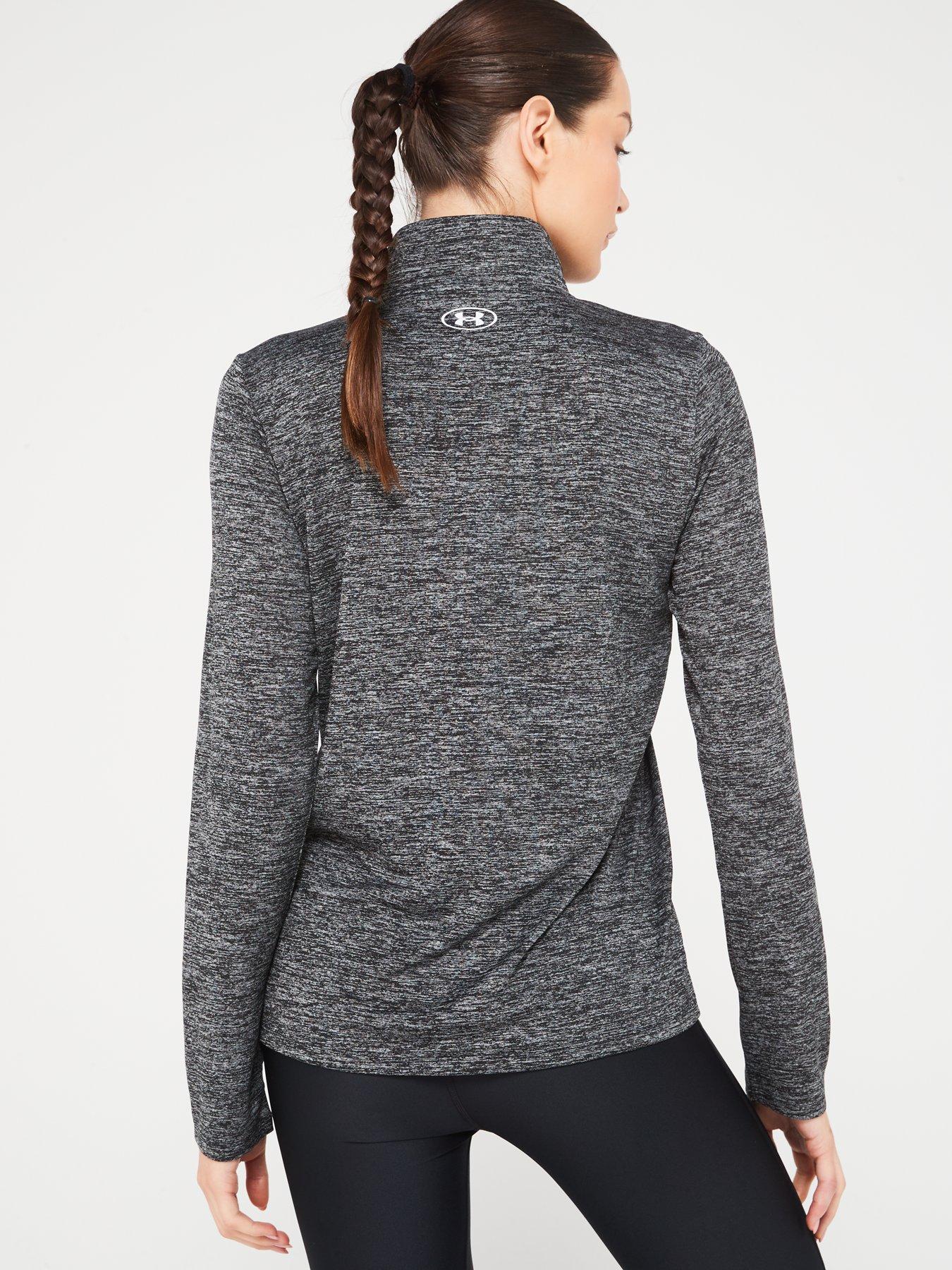 Image 2 of 5 of UNDER ARMOUR Womens Training Tech 1/2 Zip - Twist - Black/White