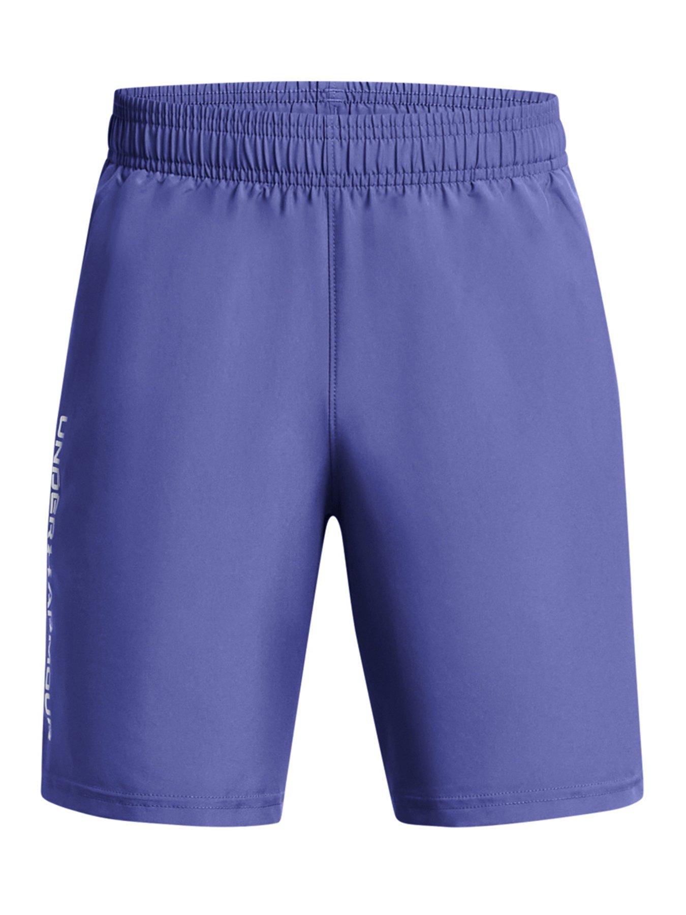 undefined Junior Boys Woven Wordmark Shorts - Grey/White