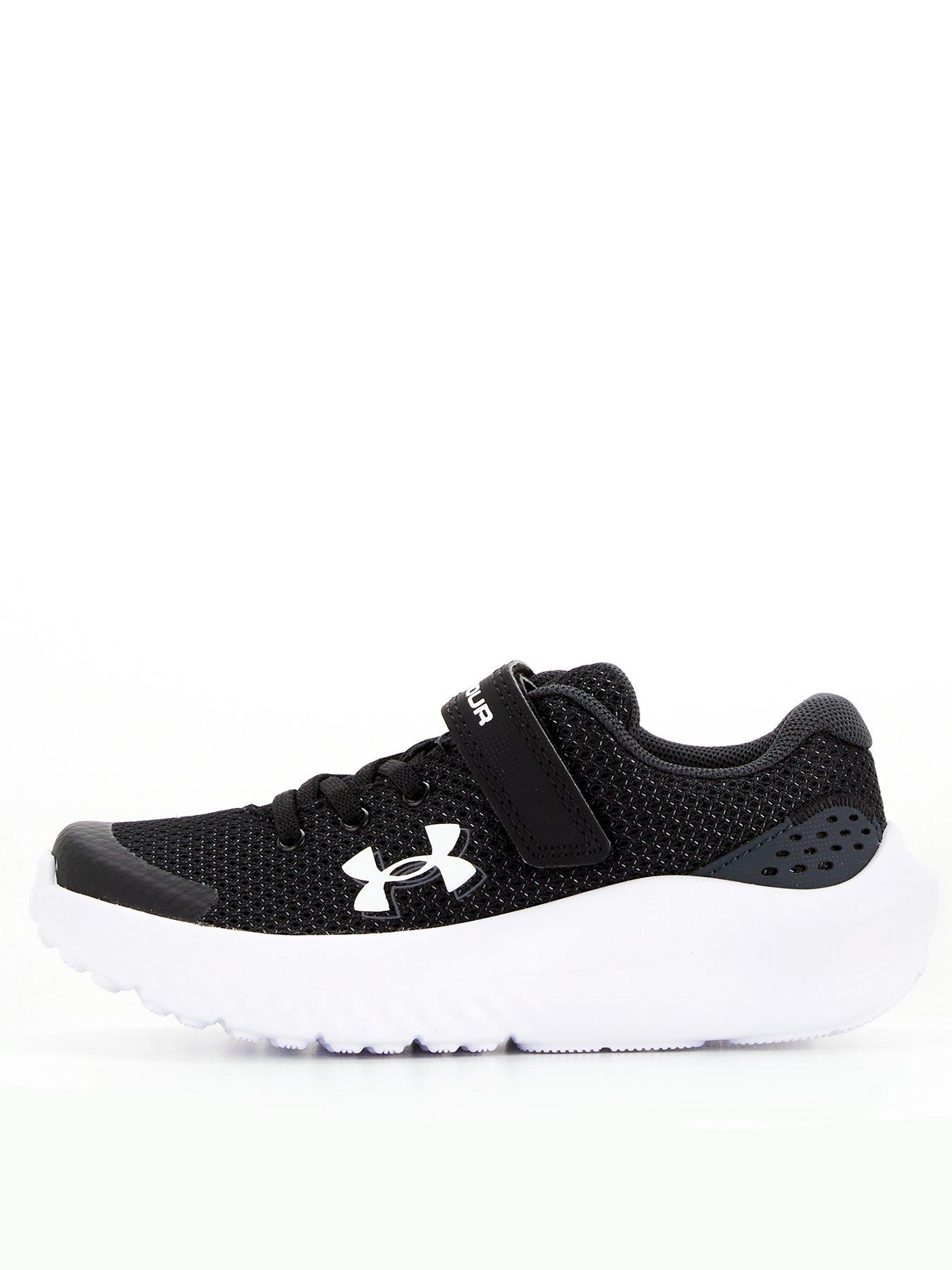UNDER ARMOUR Kids Surge 4 AC Trainers - Black/White