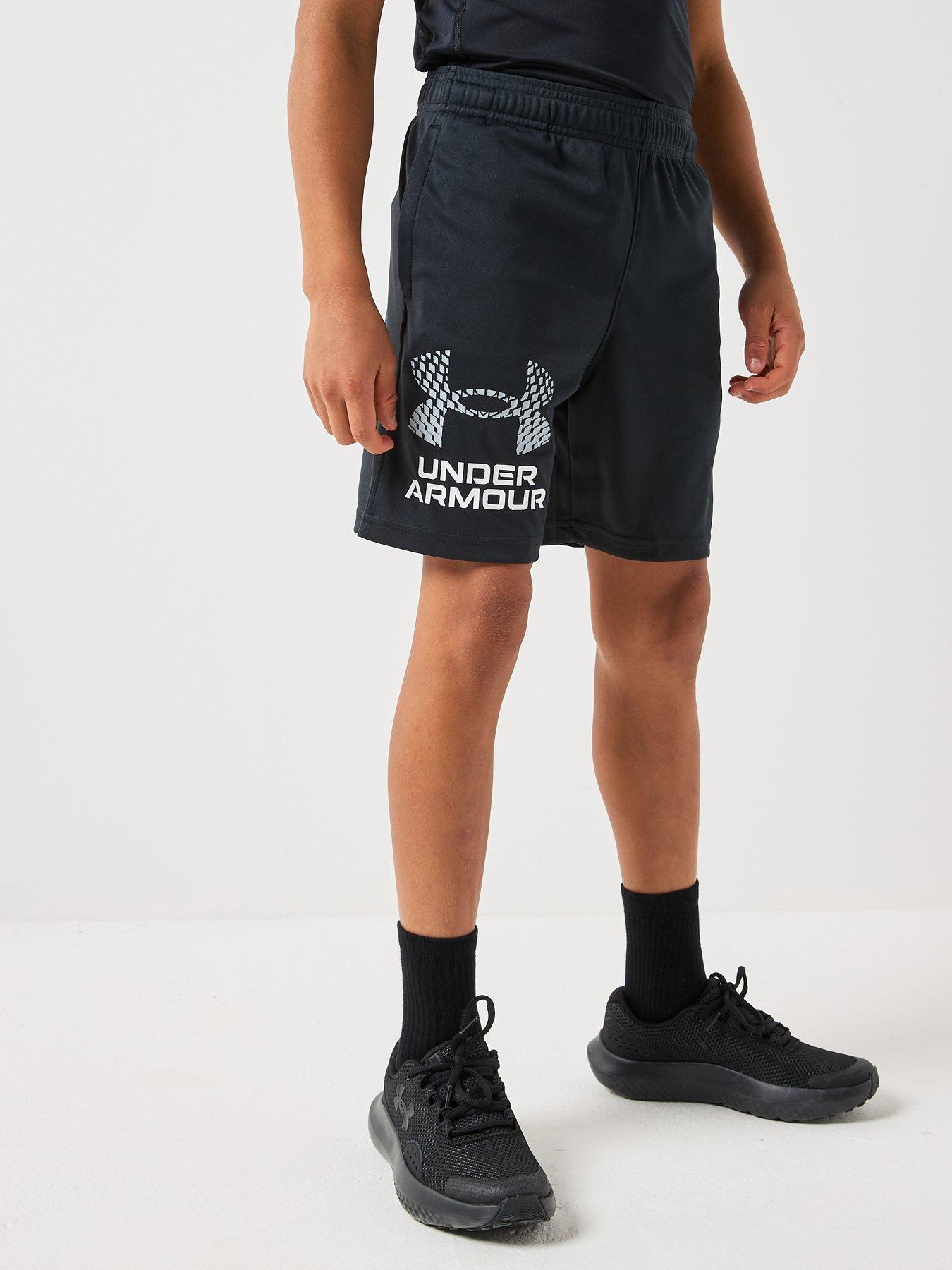 UNDER ARMOUR Junior Boys Tech Logo Shorts - Black/Grey