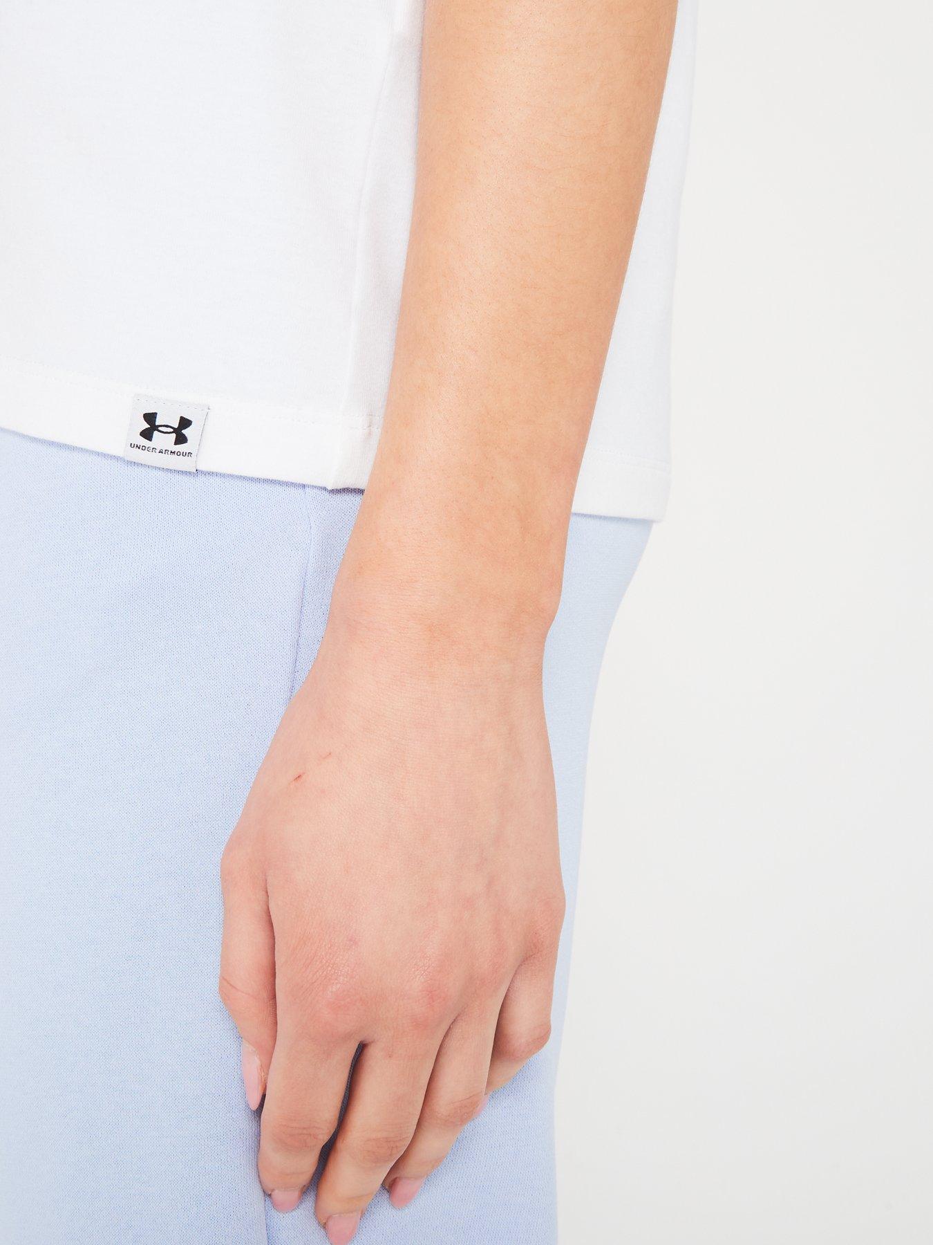 Image 5 of 5 of UNDER ARMOUR Womens Off Campus Core T-shirt - White/black