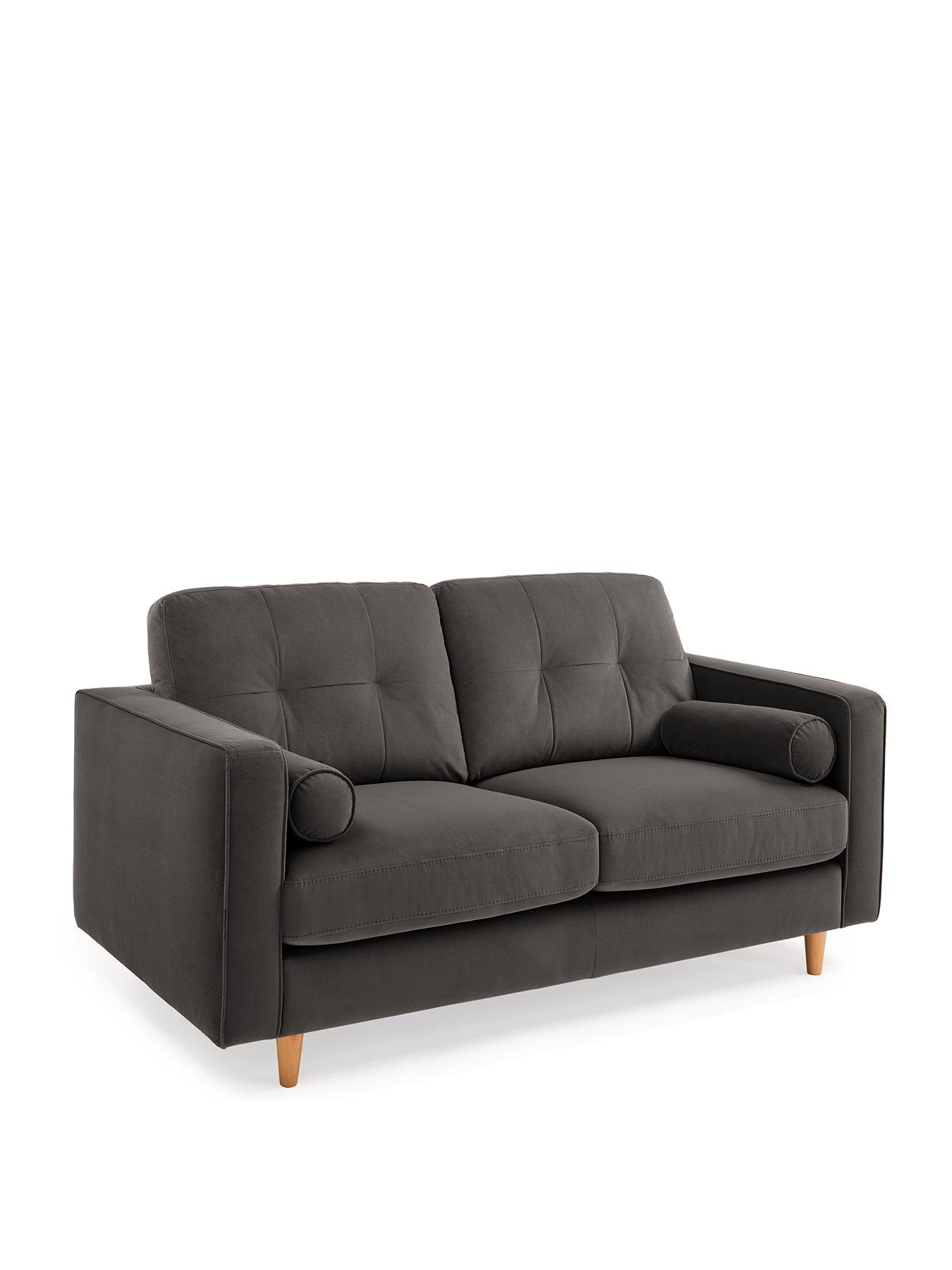 Very Home Heaton 3 + 2 Fabric Sofas (Buy & SAVE!) Dark Grey
