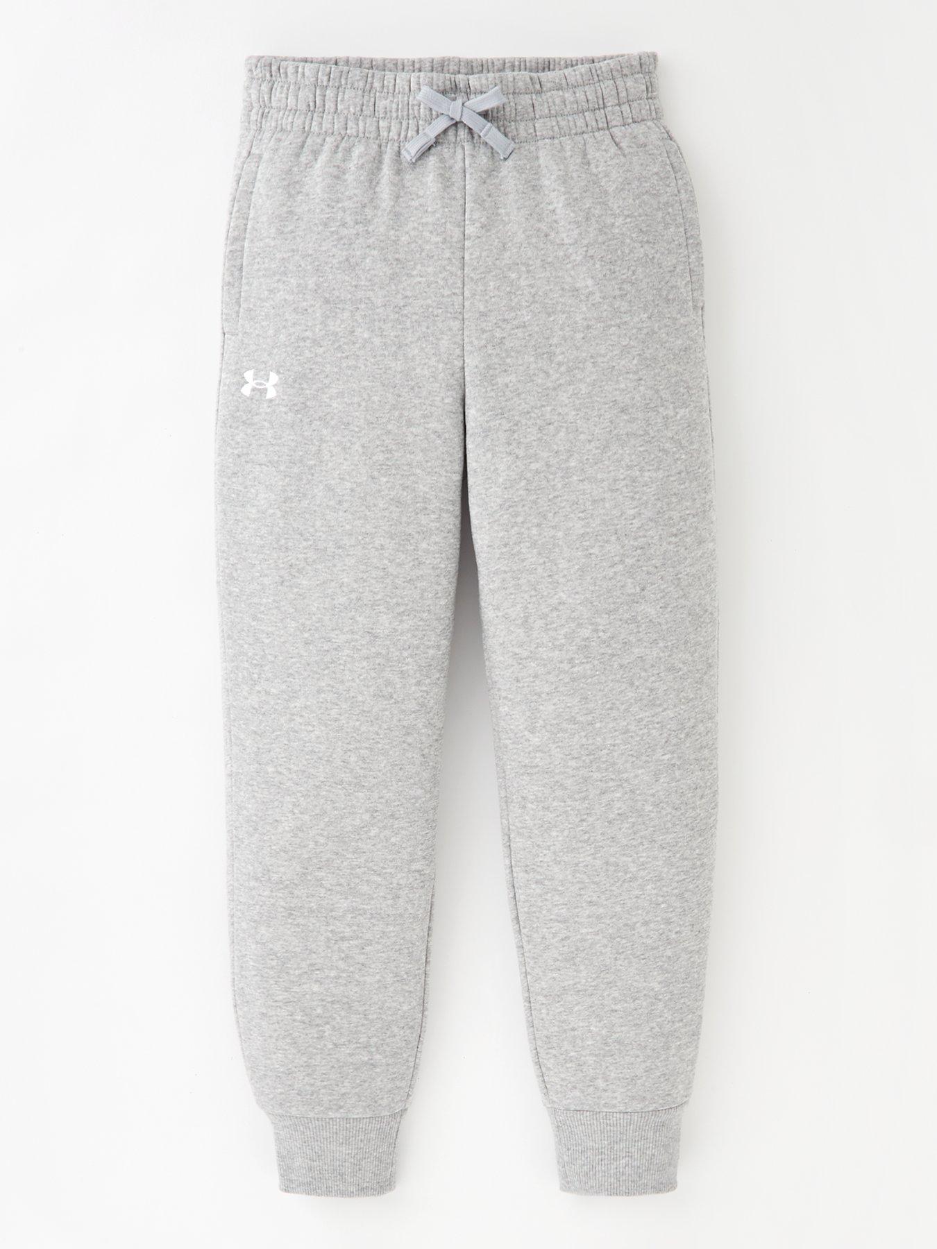 undefined Junior Girls Rival Fleece Joggers - Grey/White