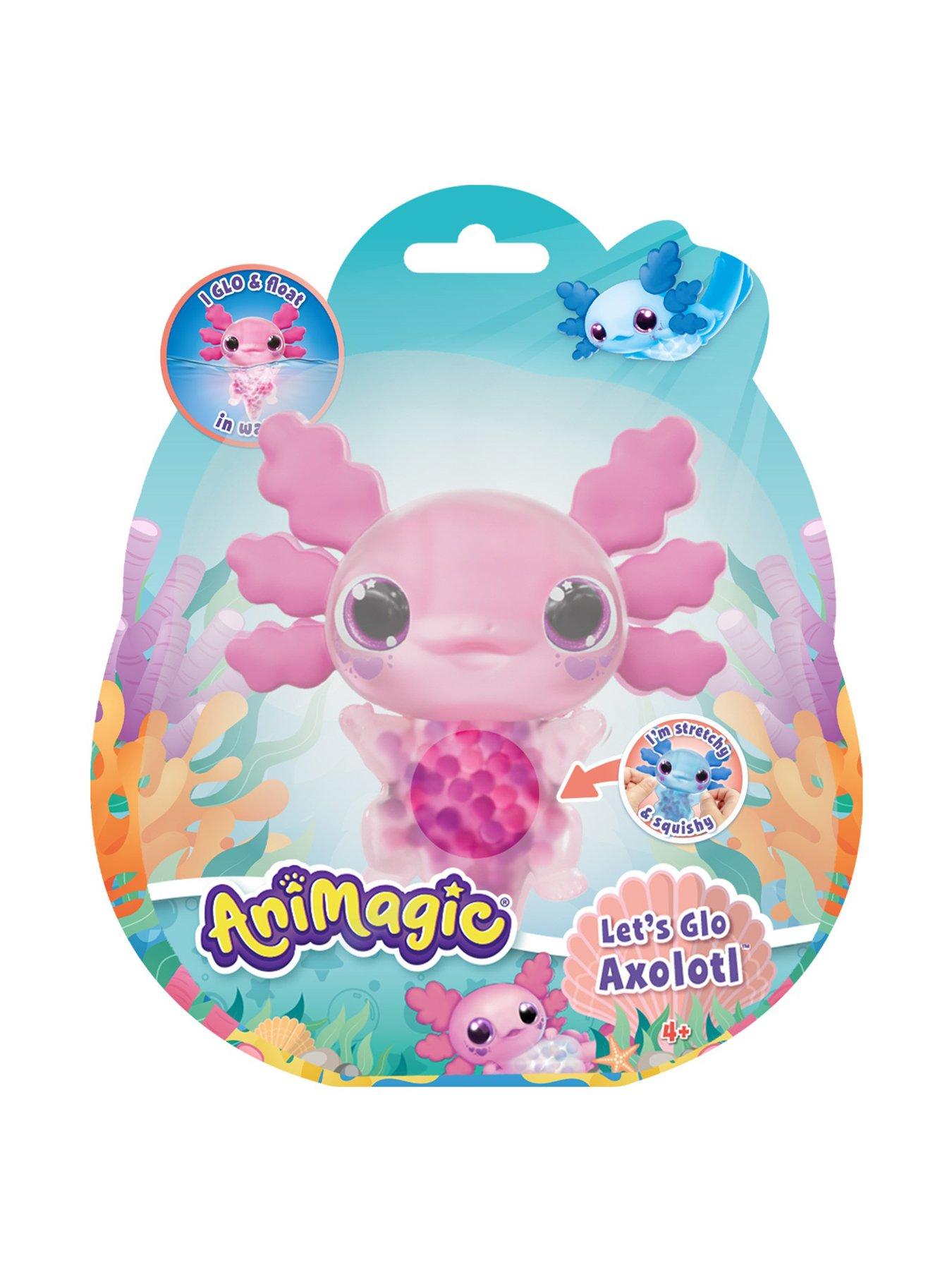 Image 2 of 8 of AniMagic Lets Glo Axolotl Pink Interactive Toy