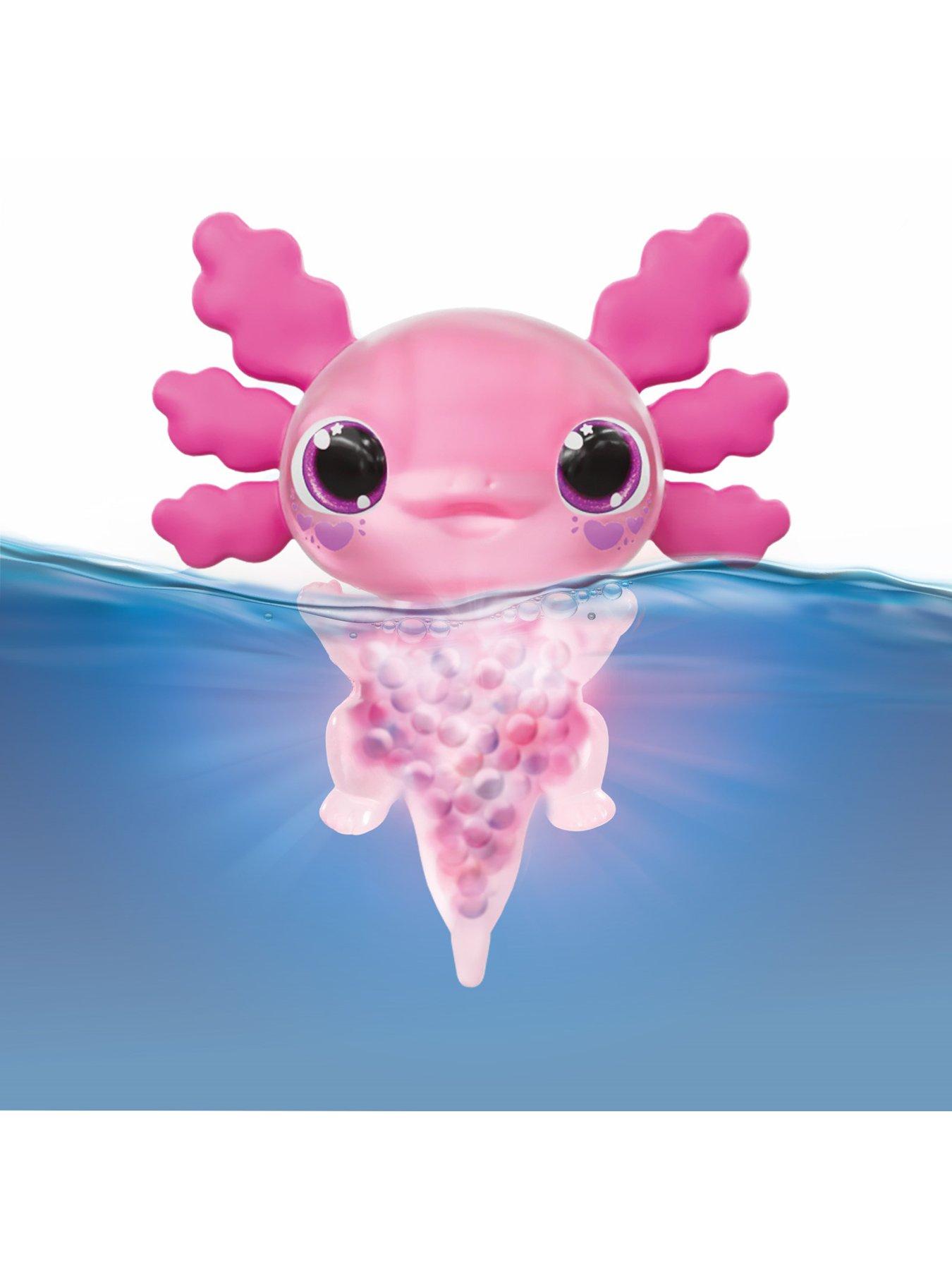 Image 3 of 8 of AniMagic Lets Glo Axolotl Pink Interactive Toy