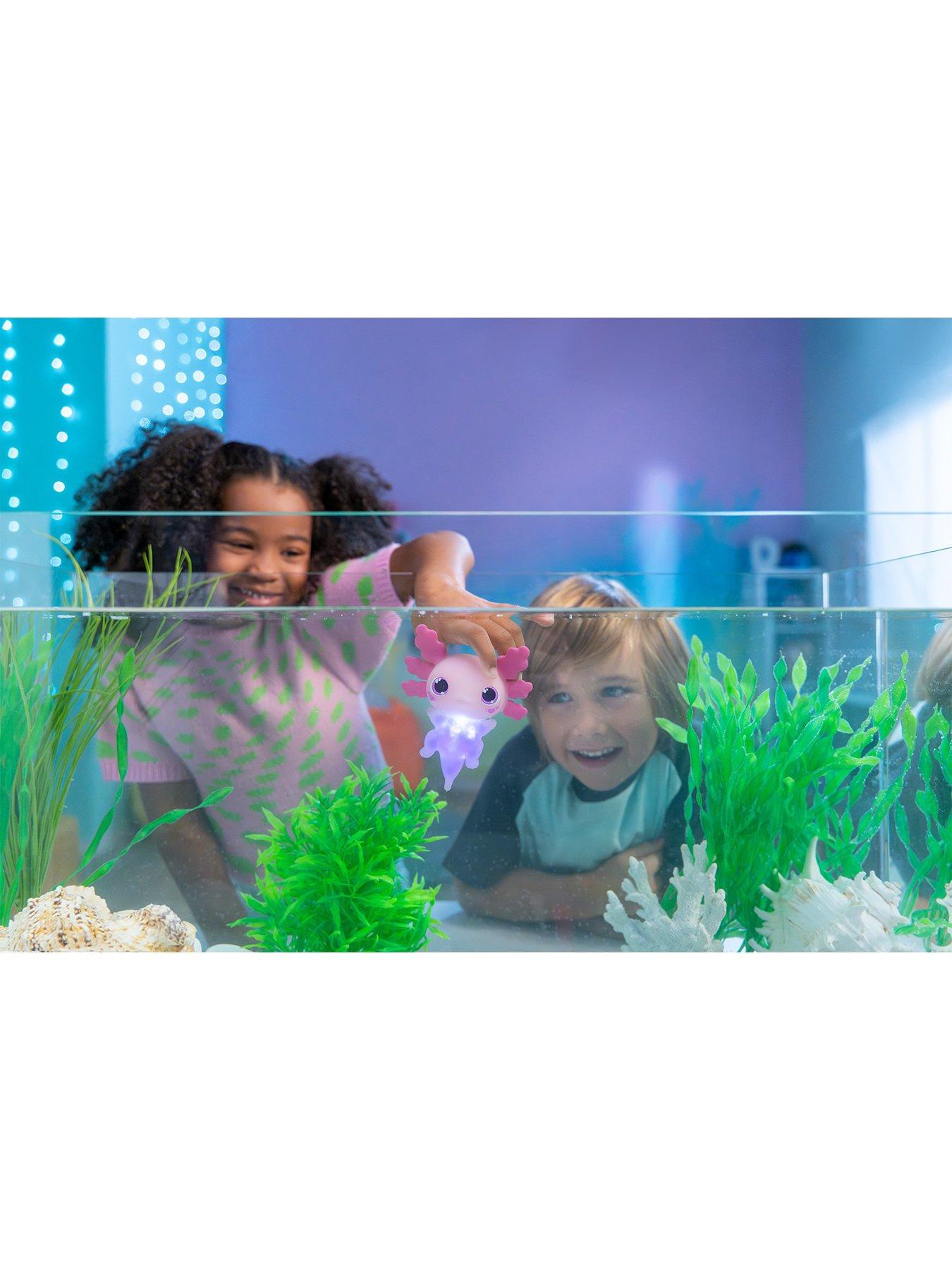 Image 4 of 8 of AniMagic Lets Glo Axolotl Pink Interactive Toy