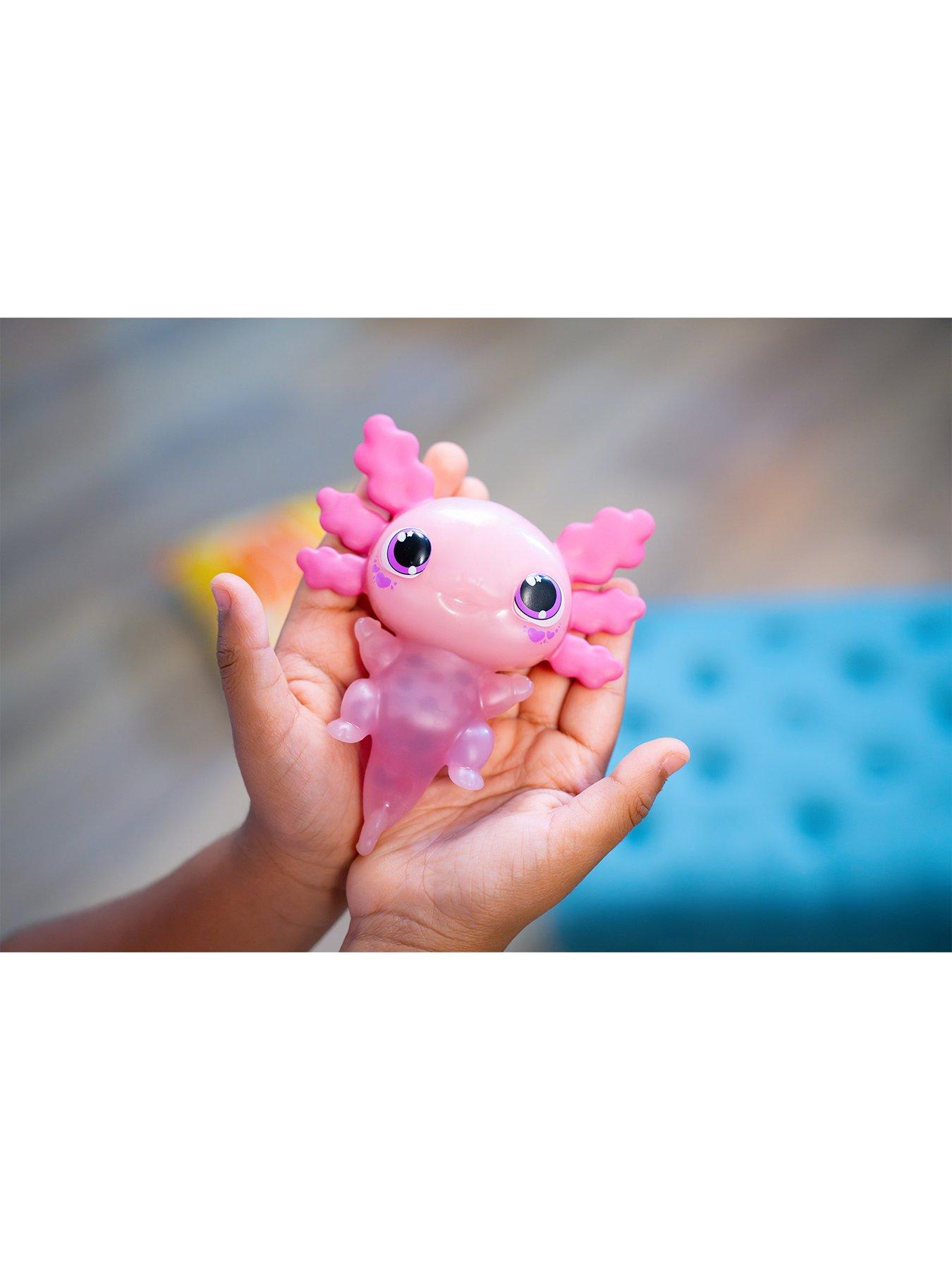 Image 6 of 8 of AniMagic Lets Glo Axolotl Pink Interactive Toy
