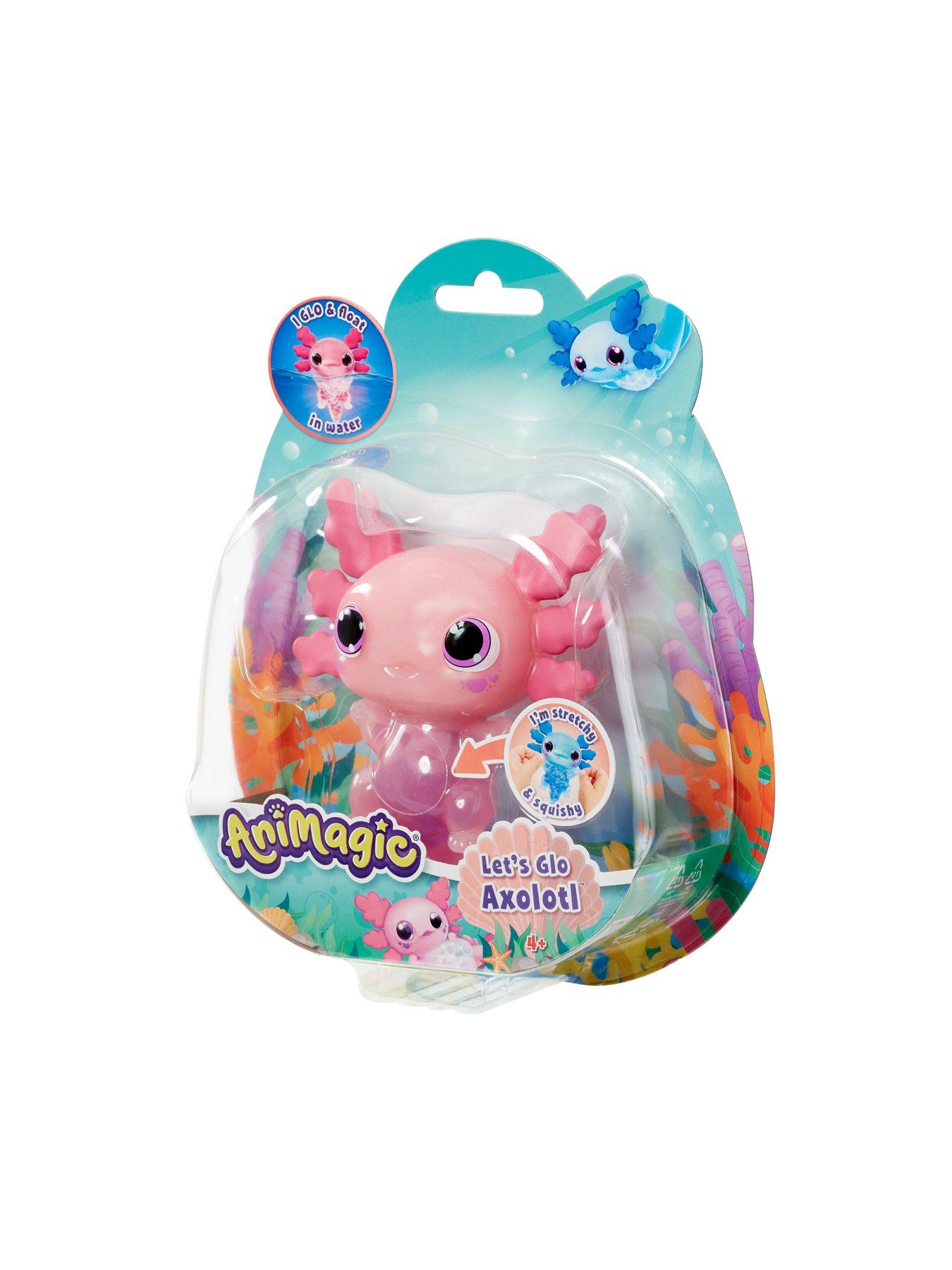 Image 7 of 8 of AniMagic Lets Glo Axolotl Pink Interactive Toy