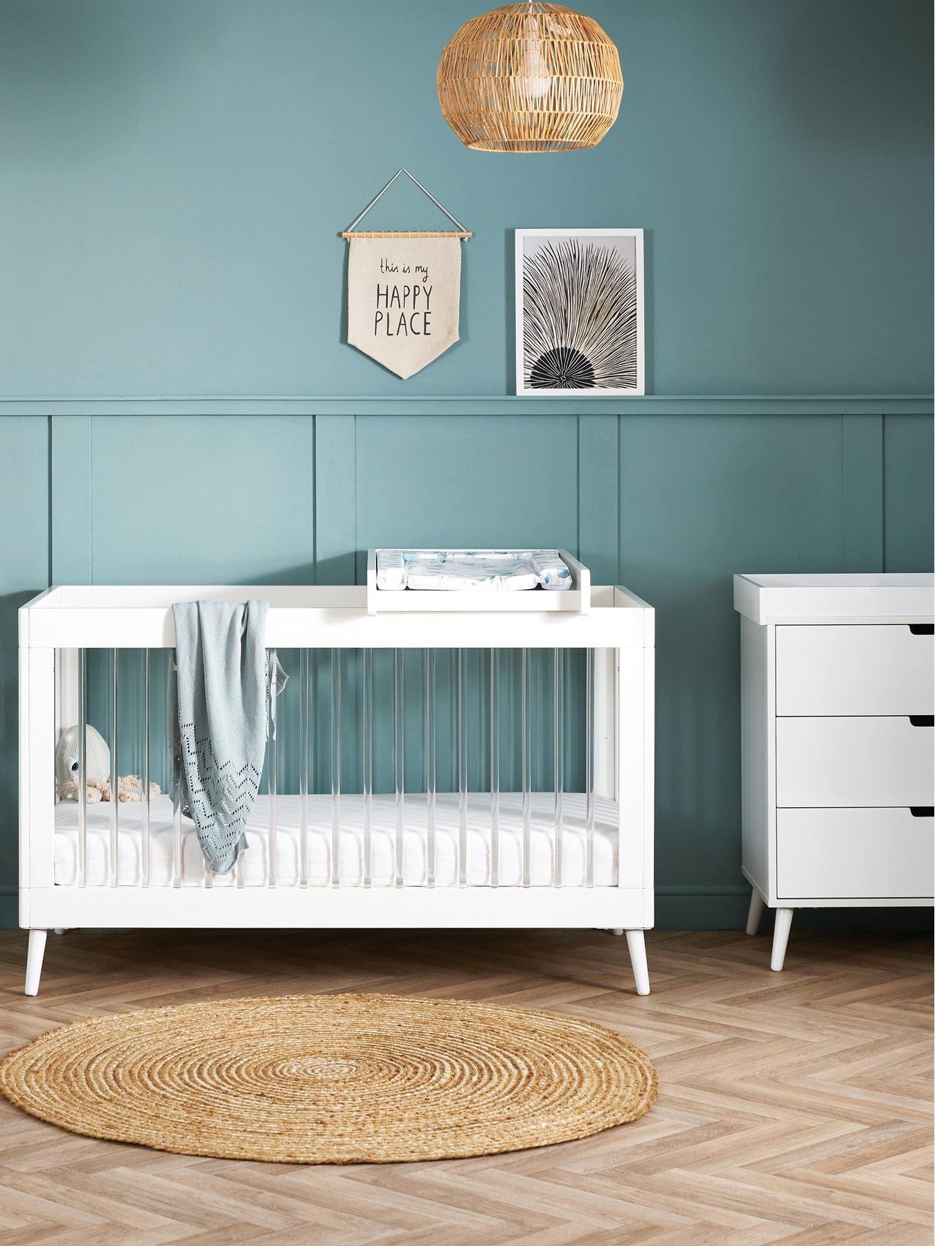  image of obaby-maya-2-piece-furniture-set-white-with-acrylic