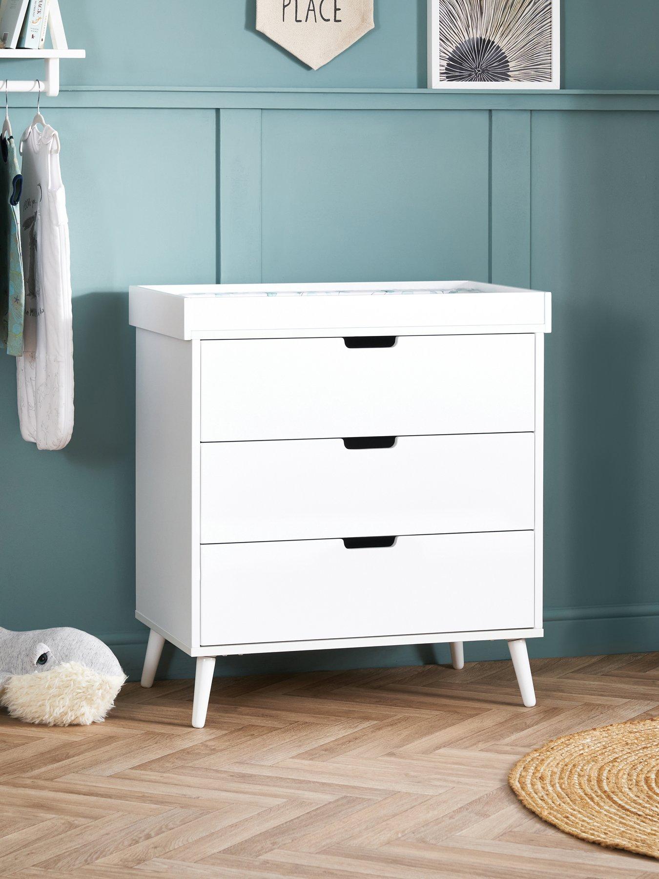  image of obaby-maya-2-piece-furniture-set-white-with-acrylic