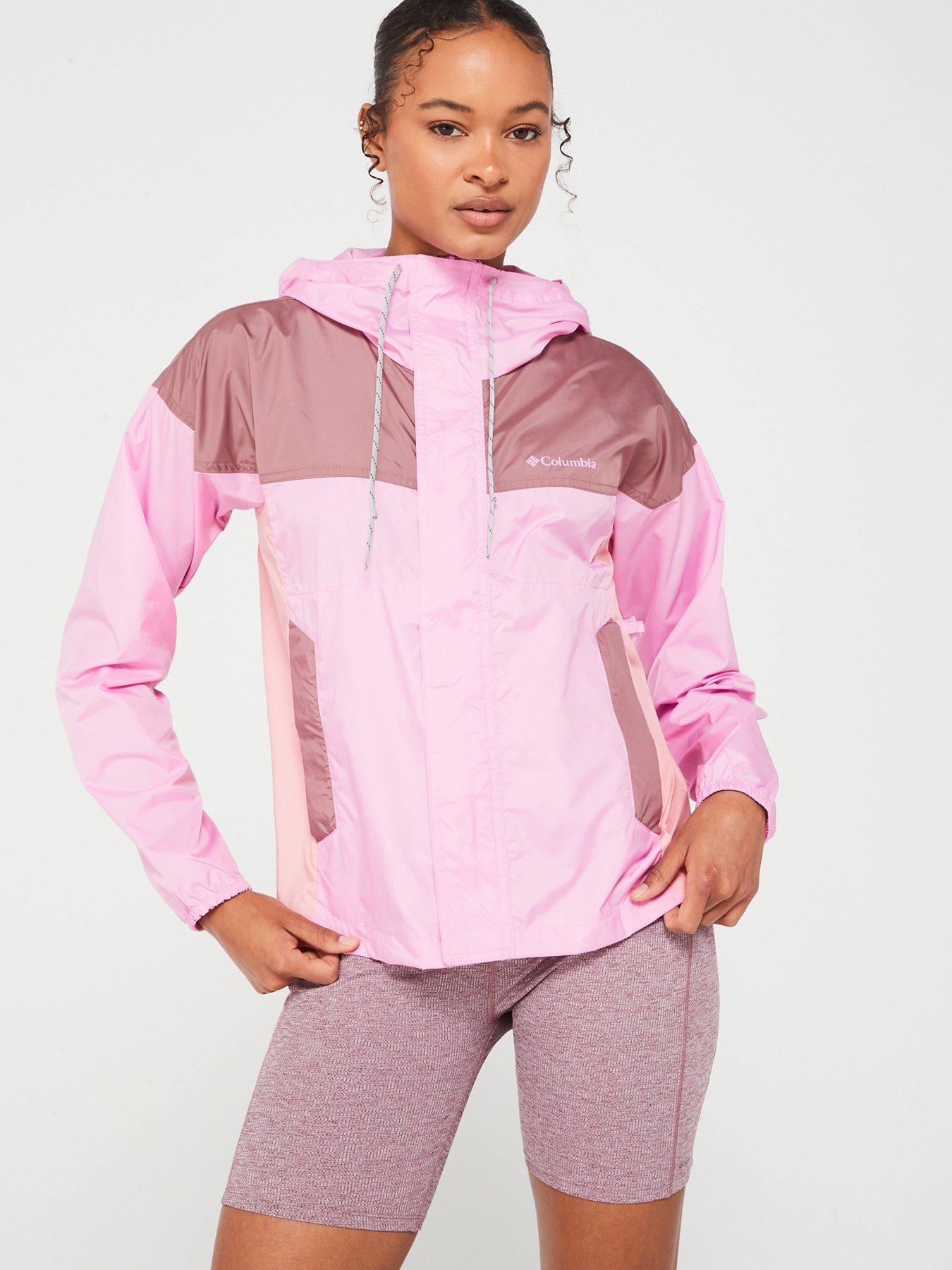 Pink columbia windbreaker on sale