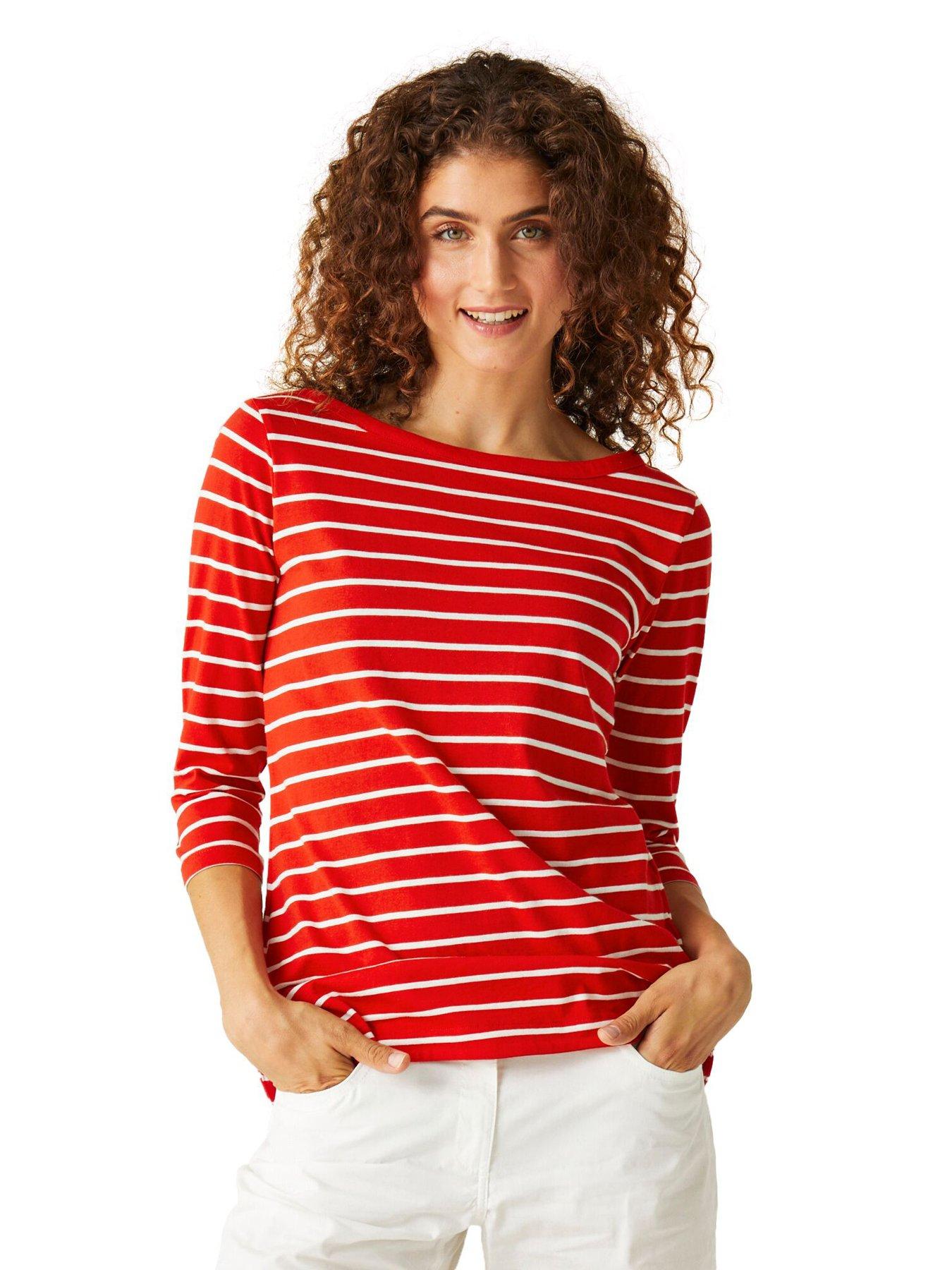undefined Womens Bayletta Tee - Red/ White