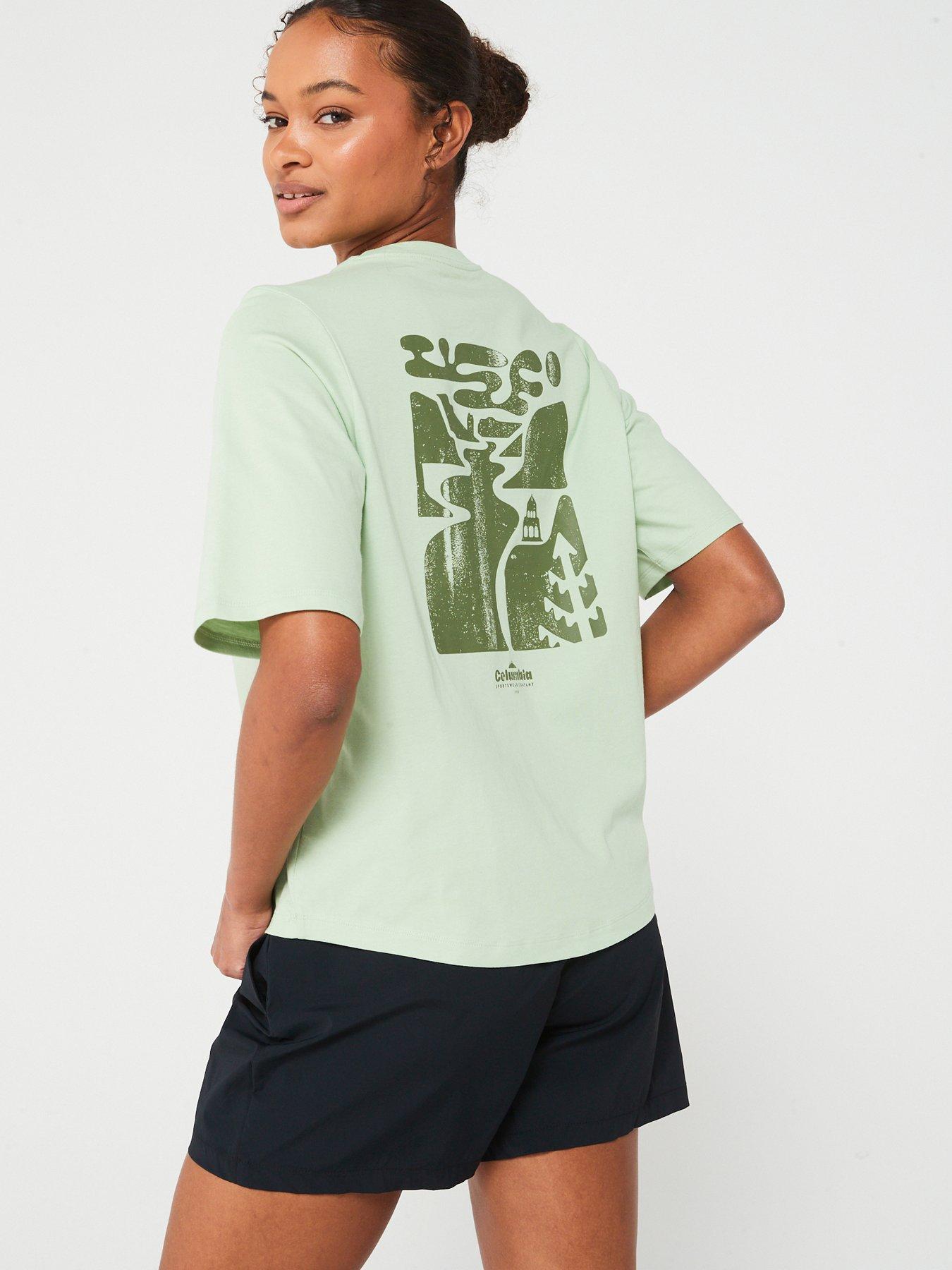 Image 1 of 4 of Columbia Womens North Cascades Graphic SS Tee - Green