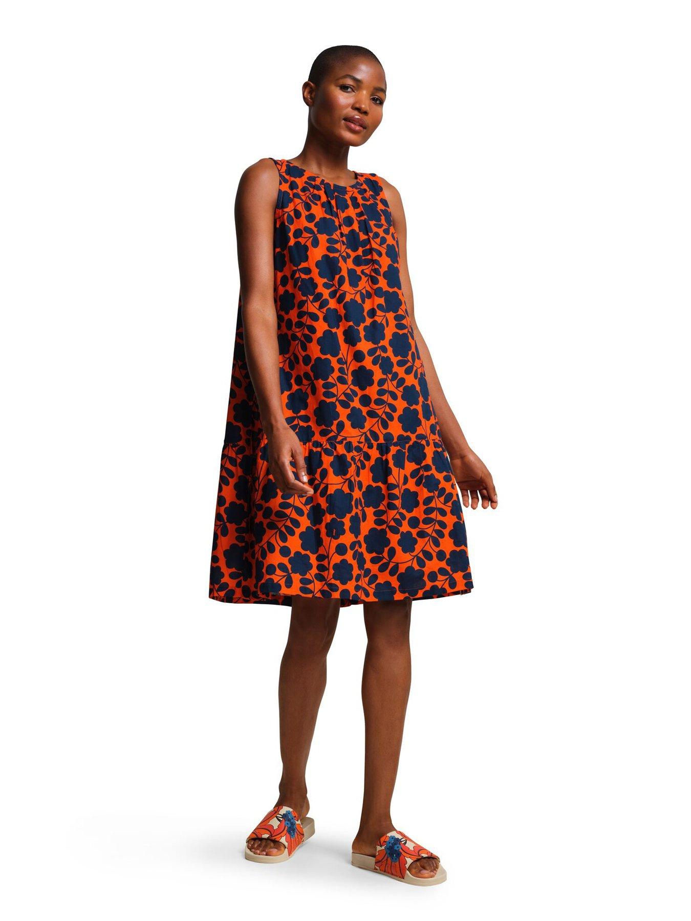 Regatta Womens Orla Summer Sleeveless Dress - Orange Print